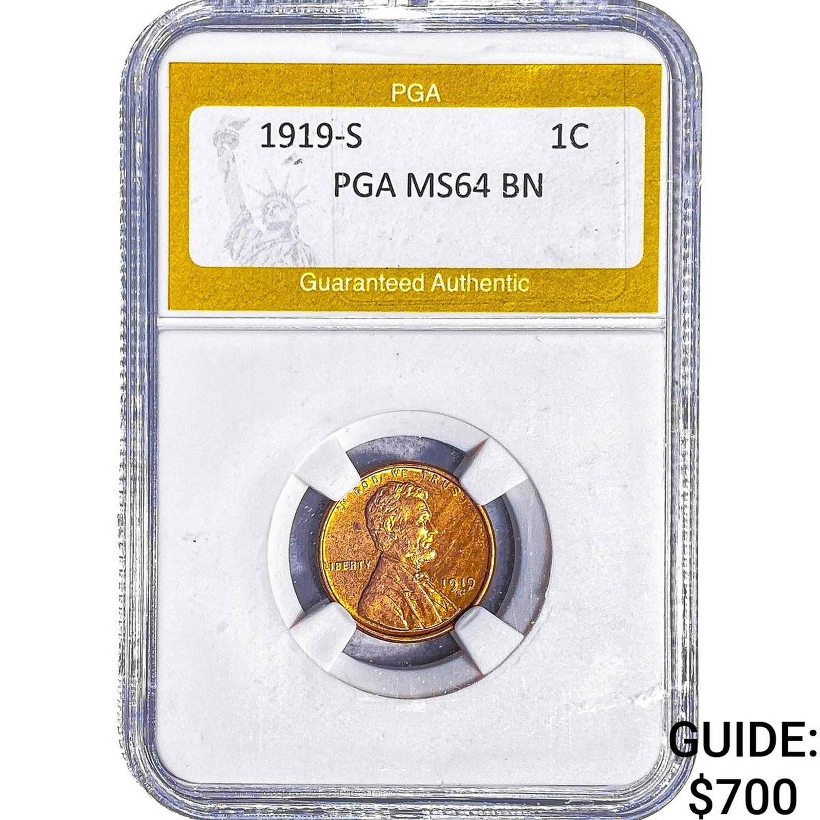 1919-S Wheat Cent PGA MS64 BN (1 of 2)