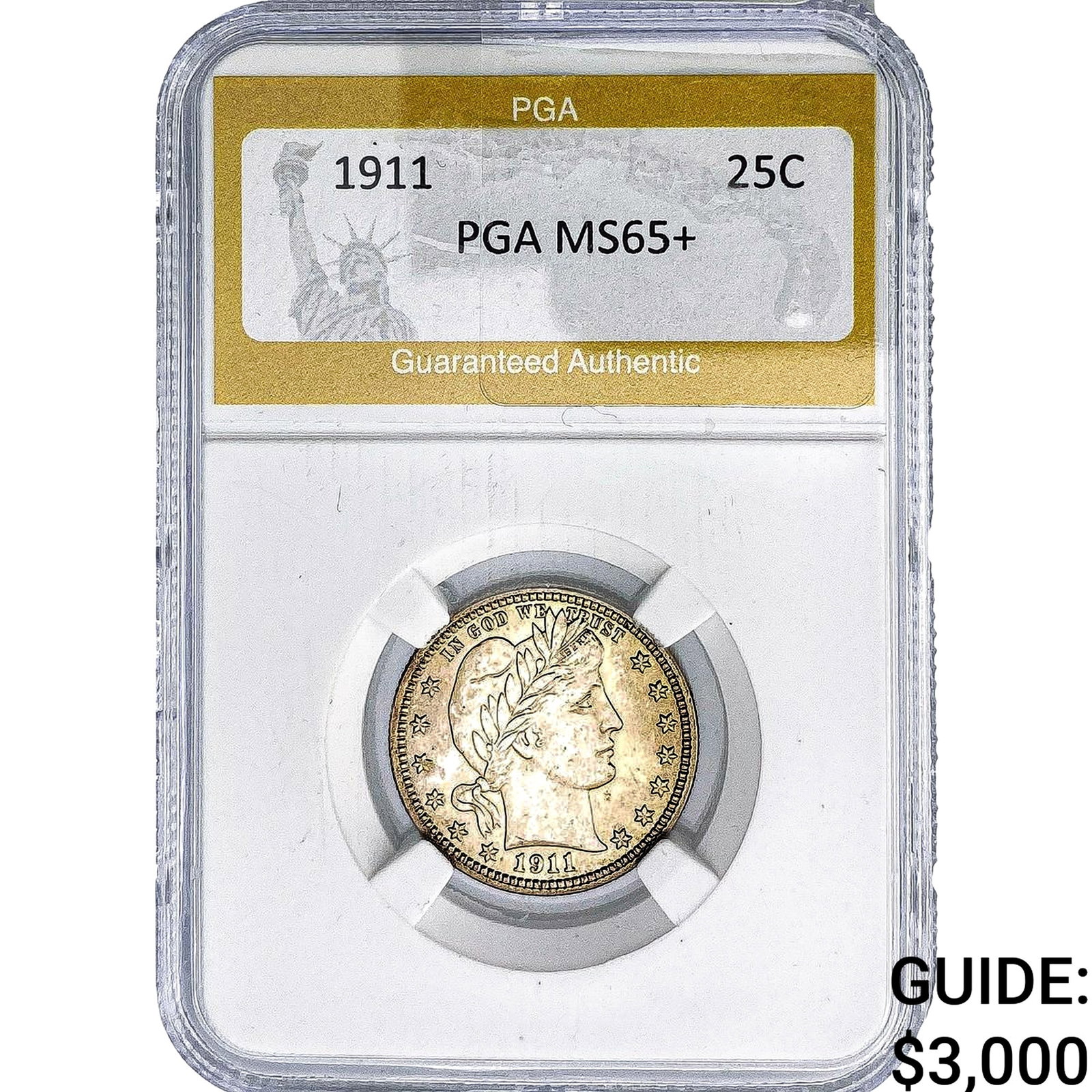 1911 Barber Quarter PGA MS65+ (1 of 2)
