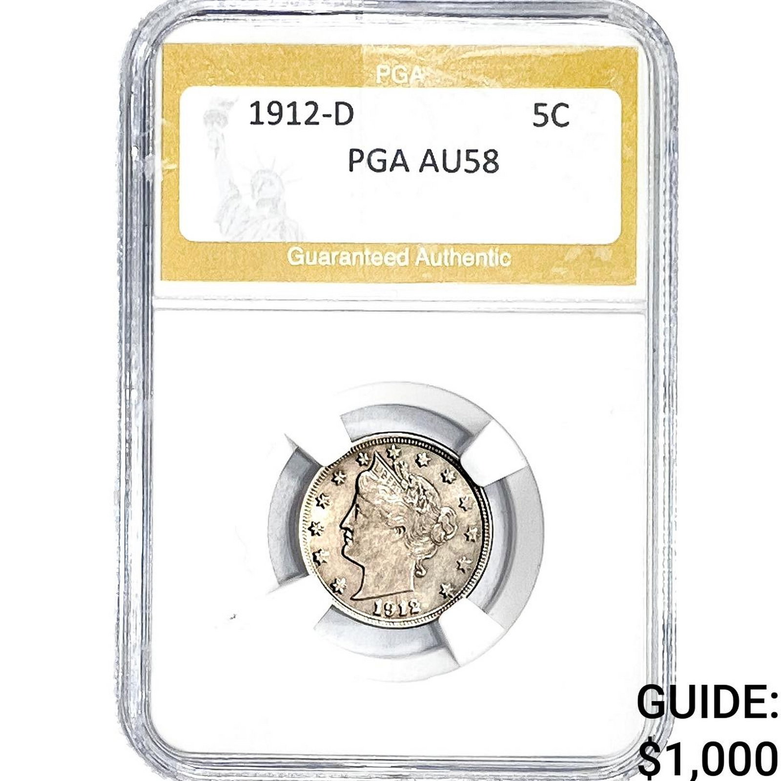 1912 Liberty Victory Nickel PGA AU58 (1 of 2)