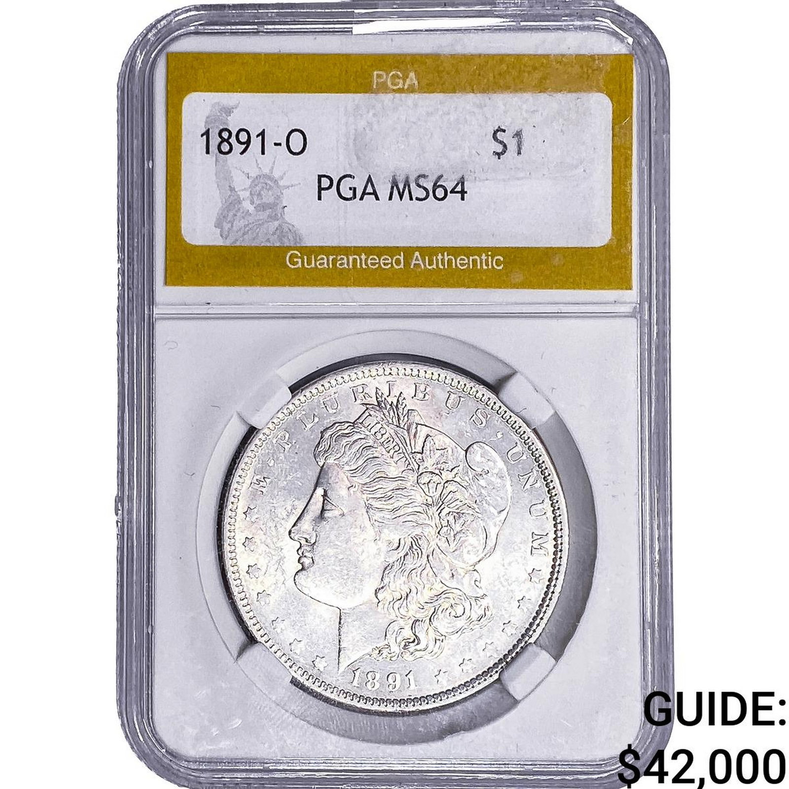1897-O Morgan Silver Dollar PGA MS64: 1897-O Morgan Silver Dollar PGA MS64