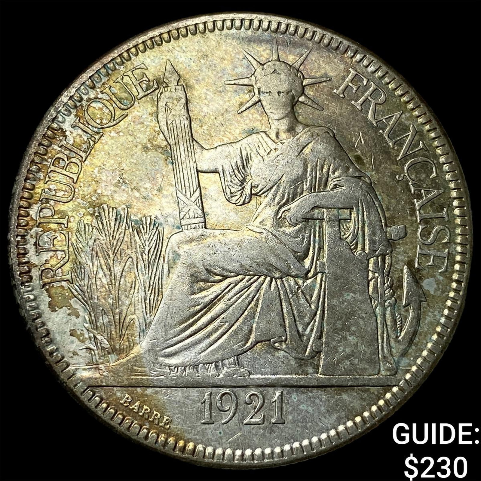 1921 French Indo-China .7813oz Silver Paistre (1 of 2)