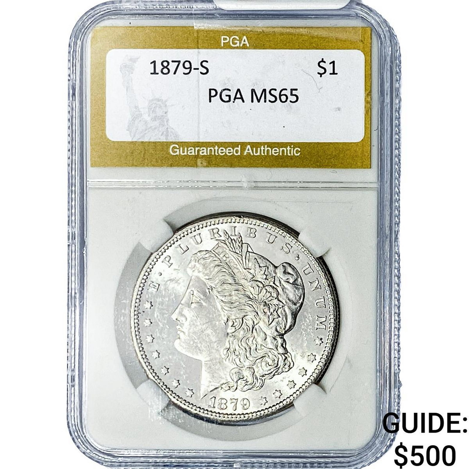 1879-S Morgan Silver Dollar PGA MS65: 1879-S Morgan Silver Dollar PGA MS65