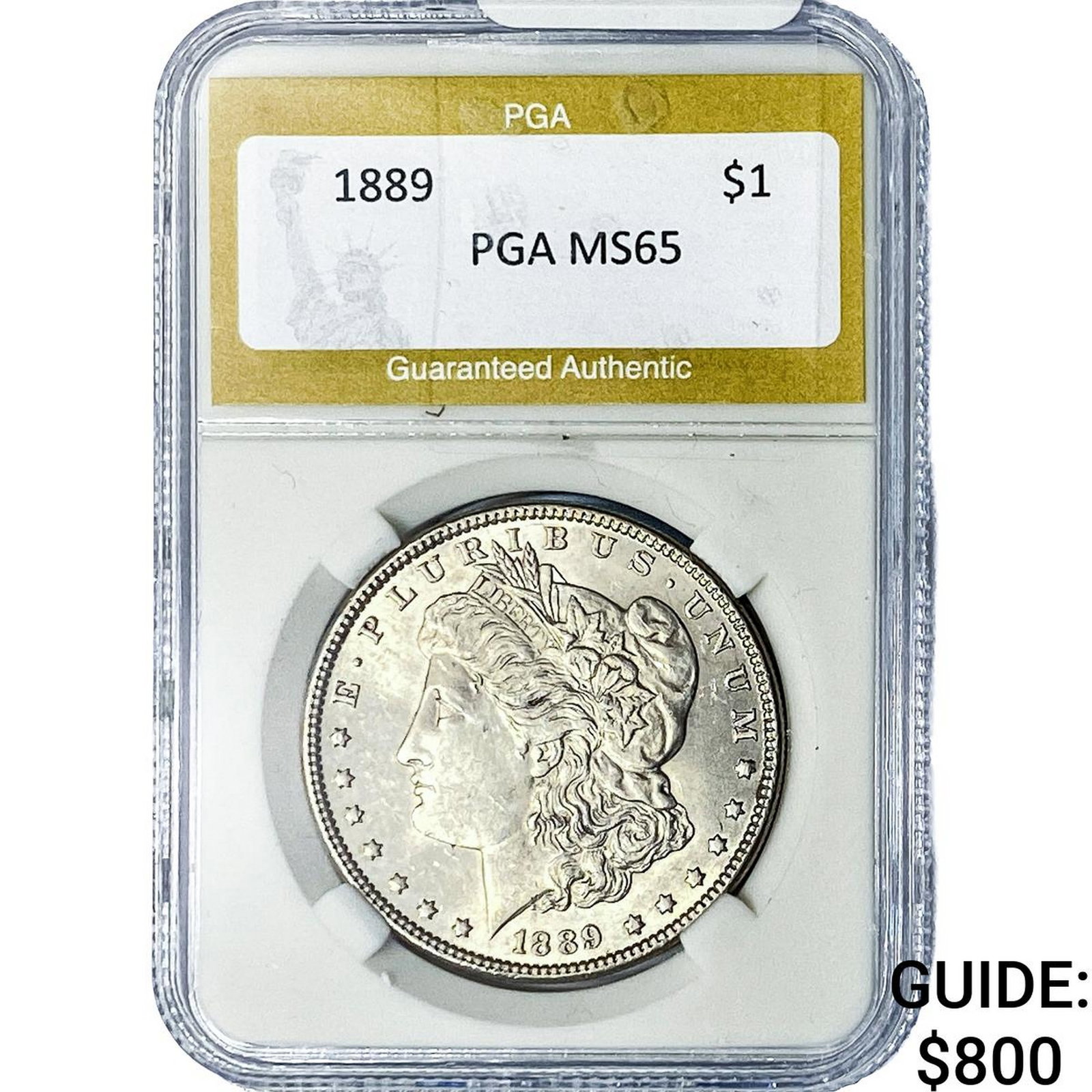 1889 Morgan Silver Dollar PGA MS65: 1889 Morgan Silver Dollar PGA MS65