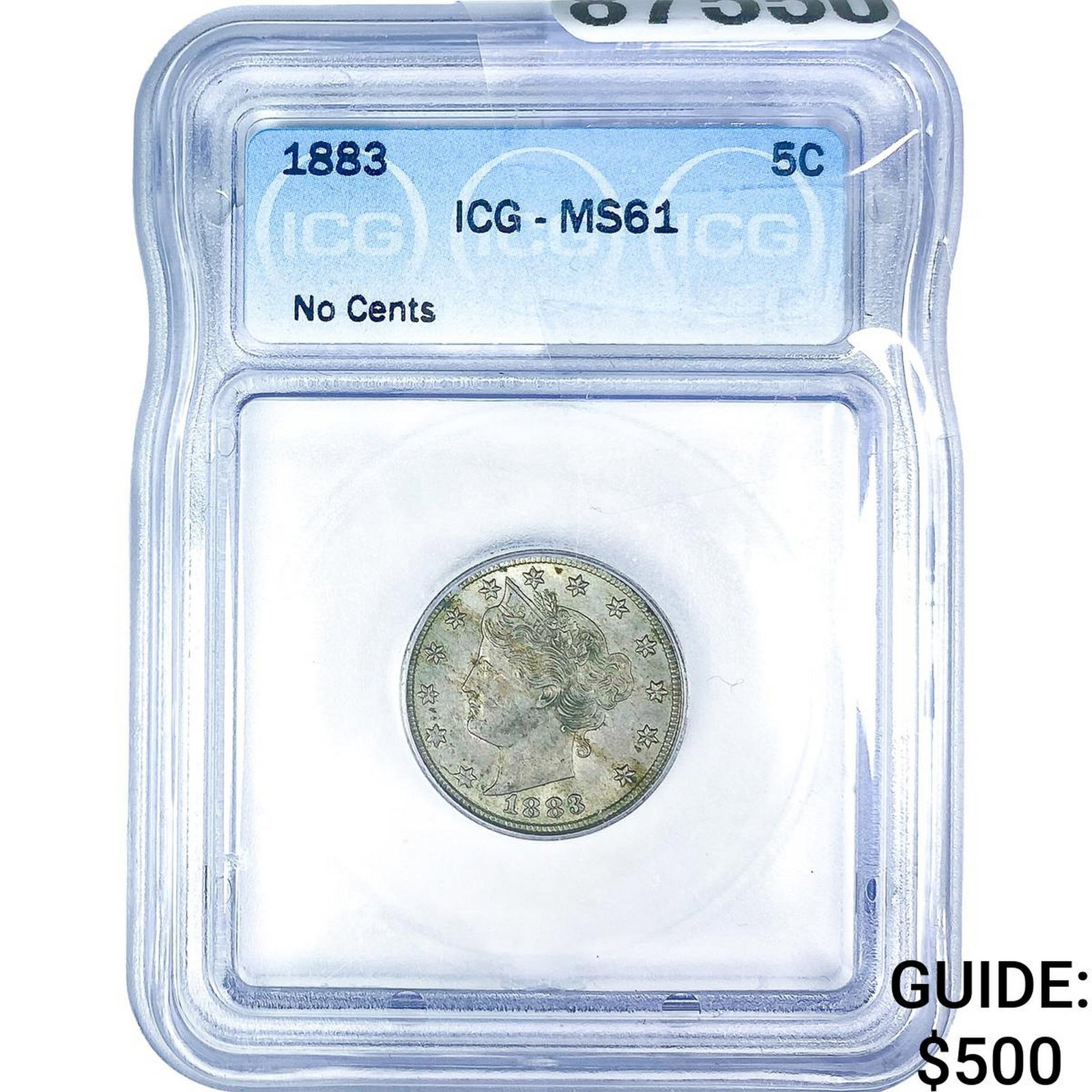 1883 Liberty Victory Nickel ICG MS61: 1883 Liberty Victory Nickel ICG MS61