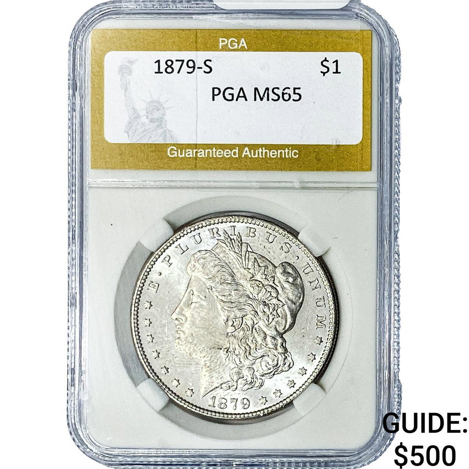 1879-S Morgan Silver Dollar PGA MS65 (1 of 2)