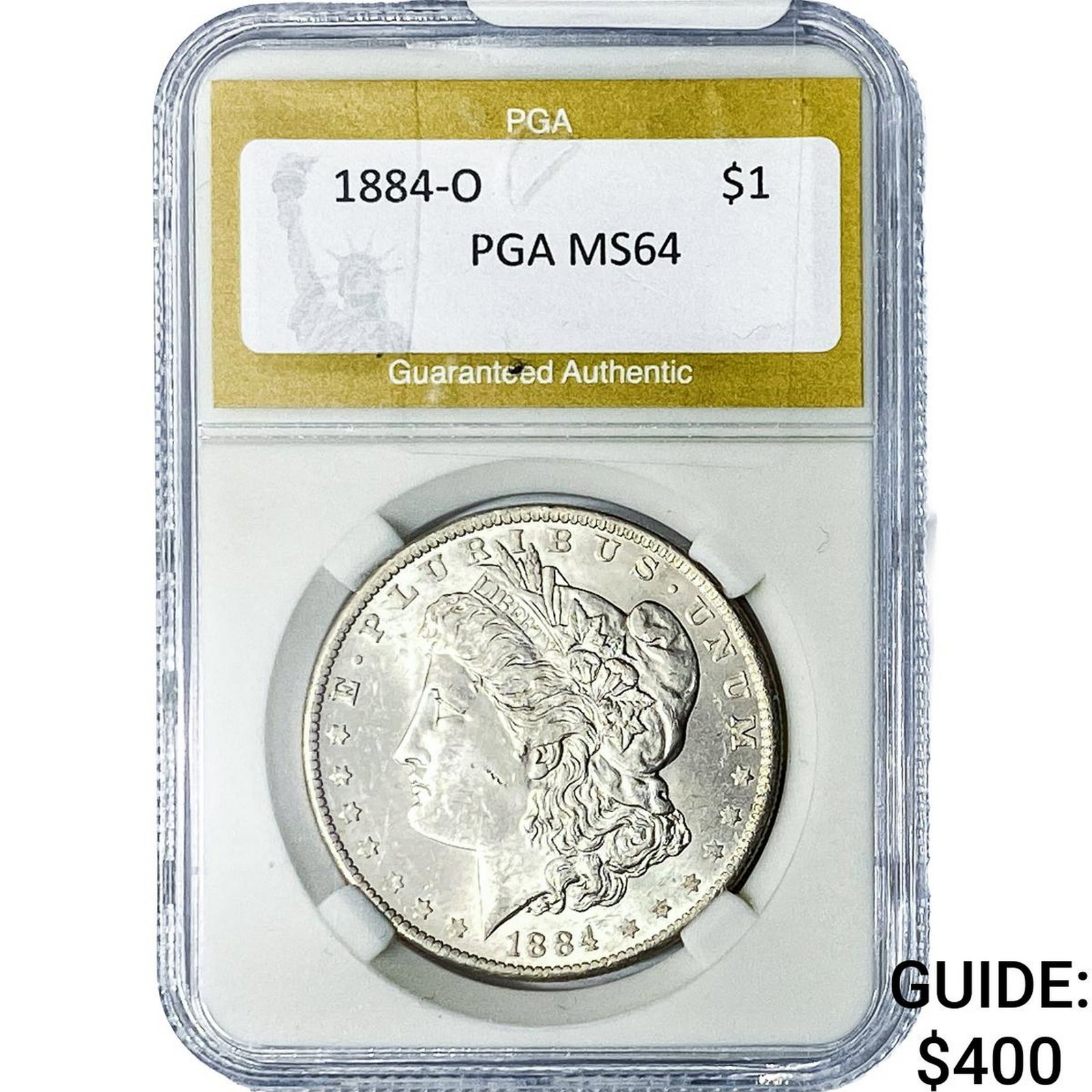 1884-O Morgan Silver Dollar PGA MS64: 1884-O Morgan Silver Dollar PGA MS64