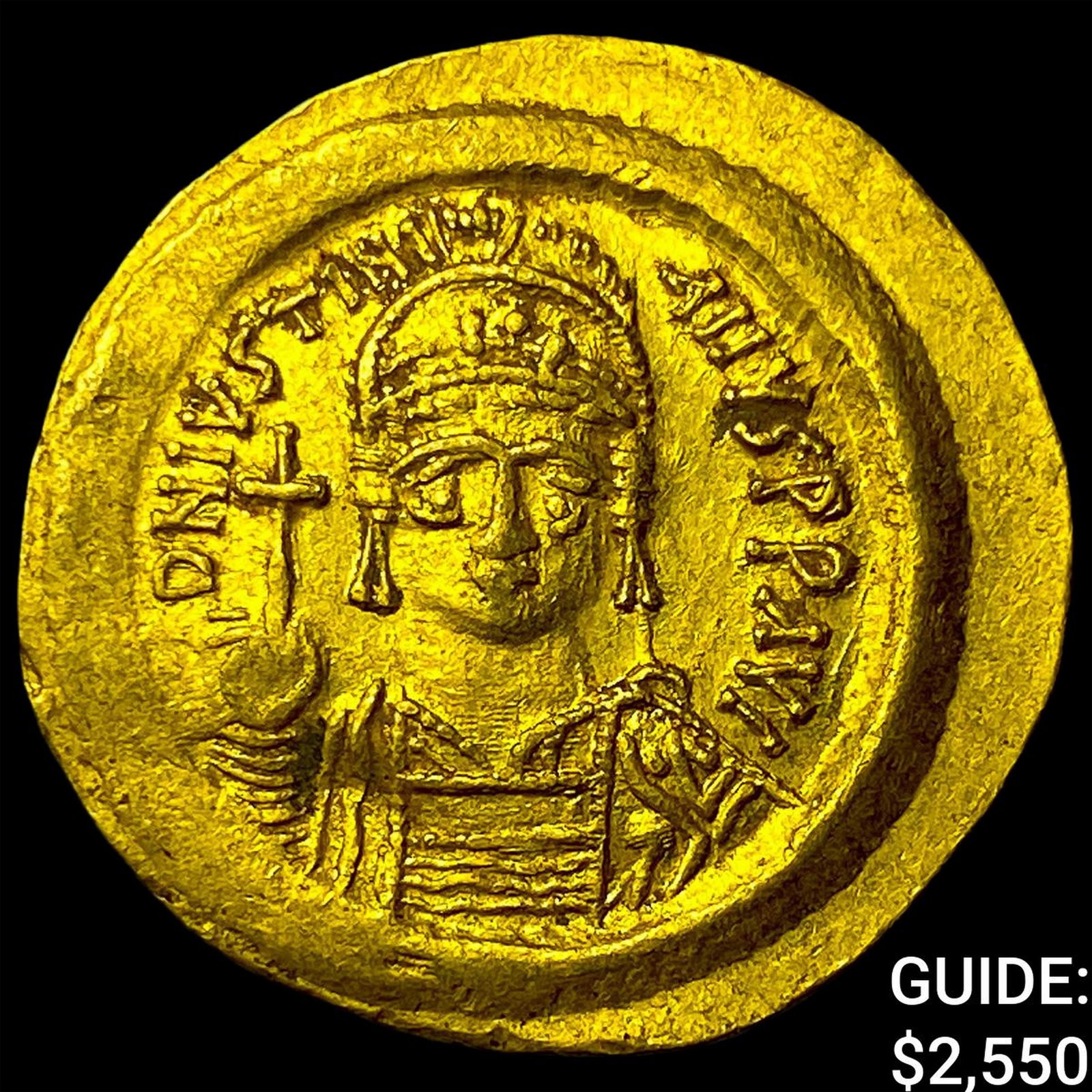 Byzantine Justinian I 527-565 Gold Sollidus: Byzantine Justinian I 527-565 Gold Sollidus