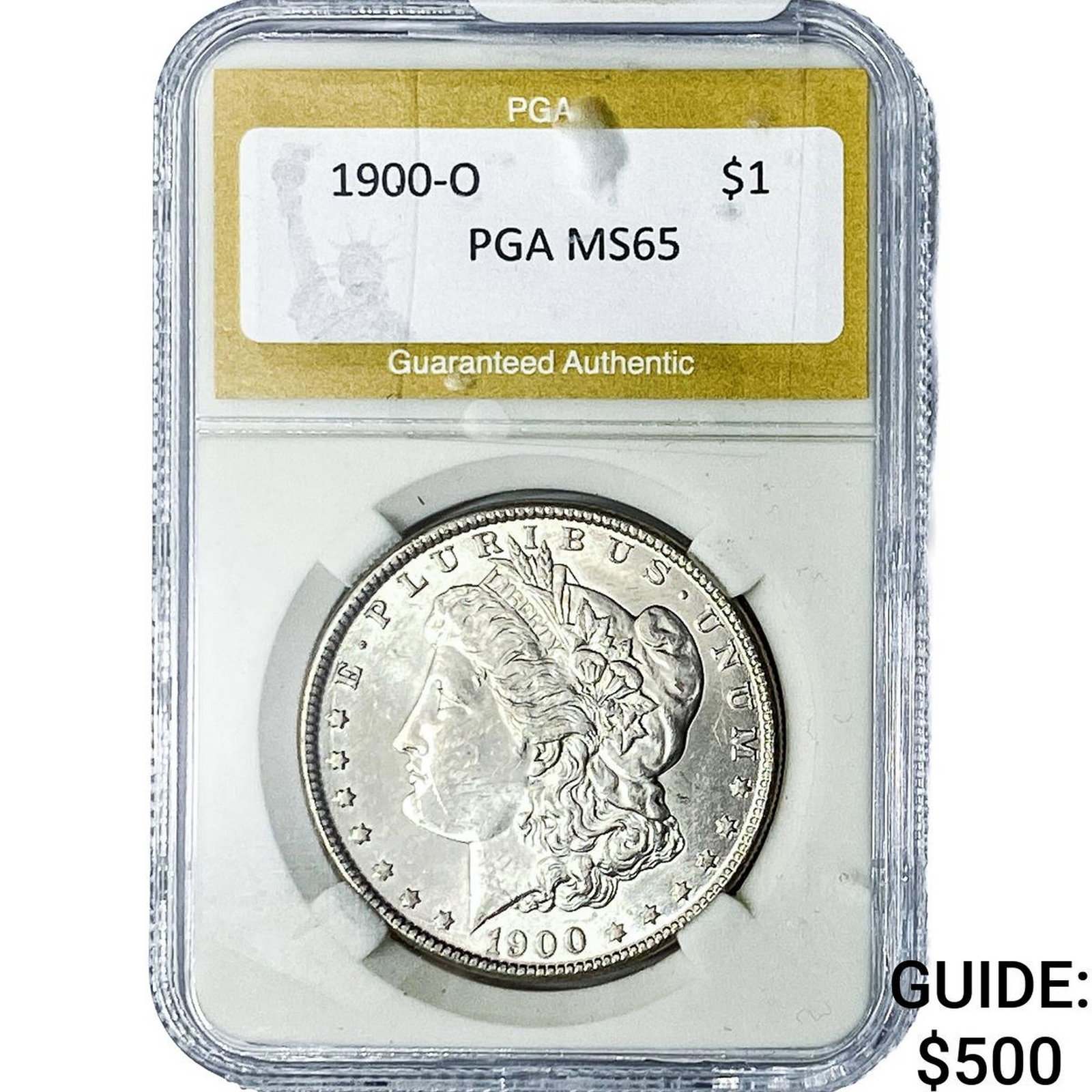 1900-O Morgan Silver Dollar PGA MS65: 1900-O Morgan Silver Dollar PGA MS65