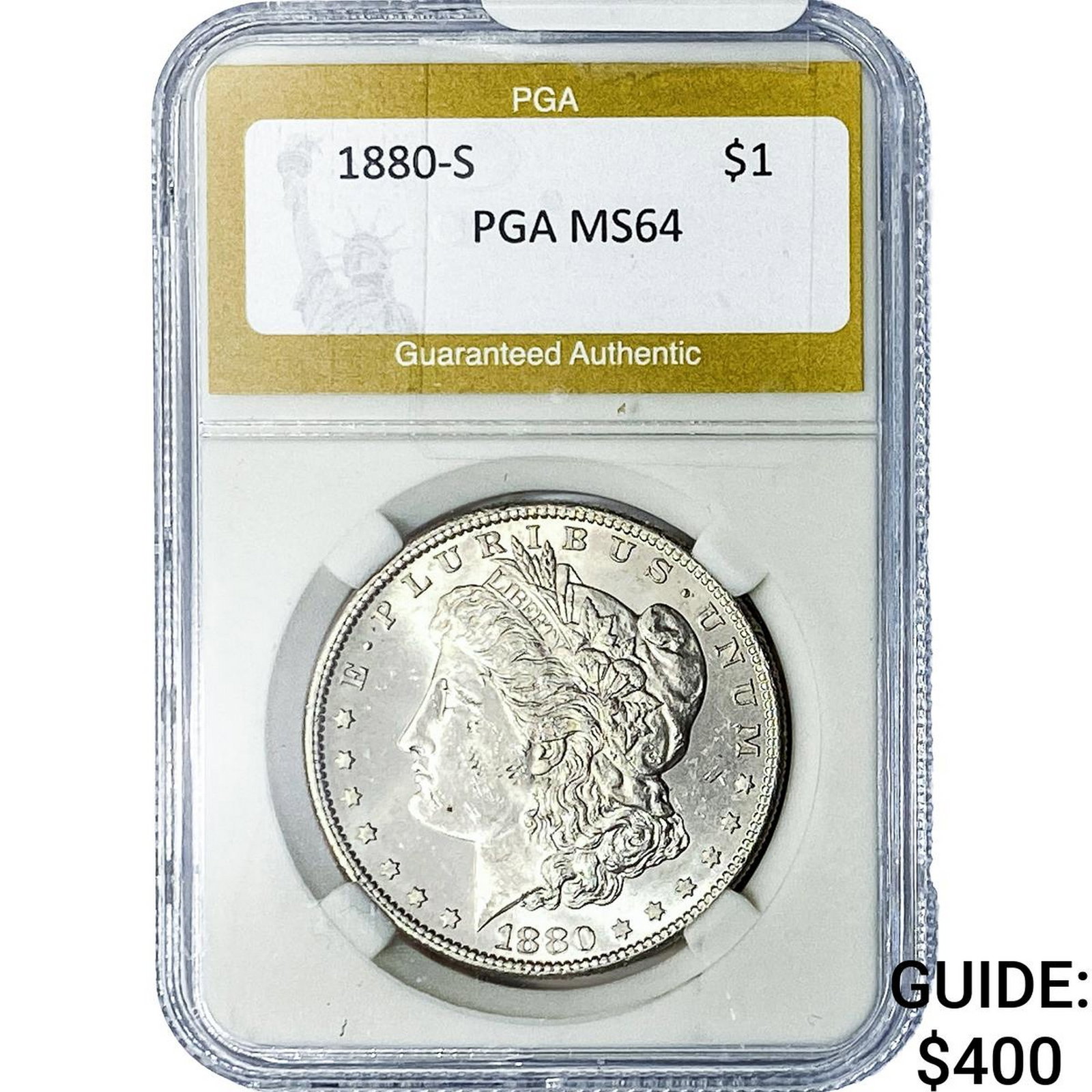 1880-S Morgan Silver Dollar PGA MS64 (1 of 2)