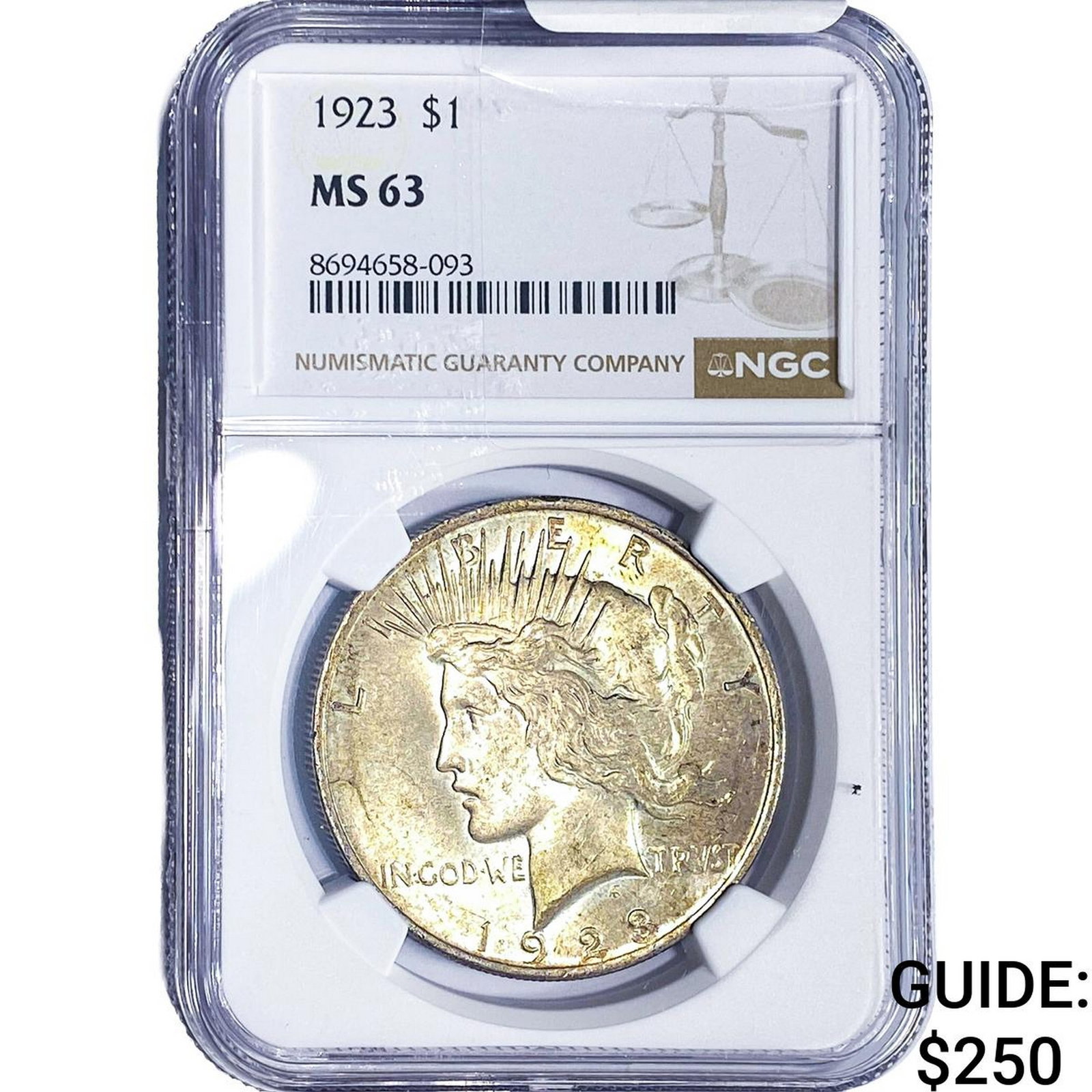 1923 Silver Peace Dollar NGC MS63 (1 of 2)