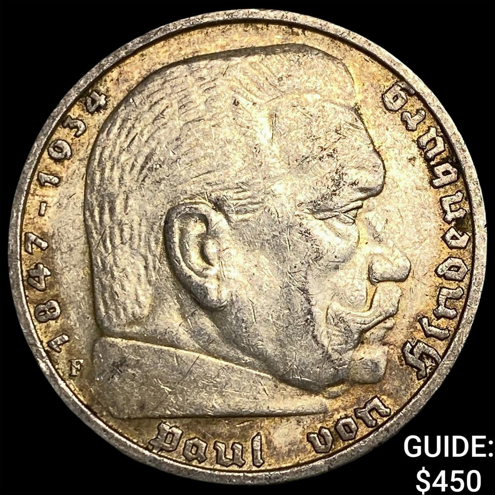 1938-F Germany Silver 5 Reichsmark CHOICE BU: 1938-F Germany Silver 5 Reichsmark CHOICE BU