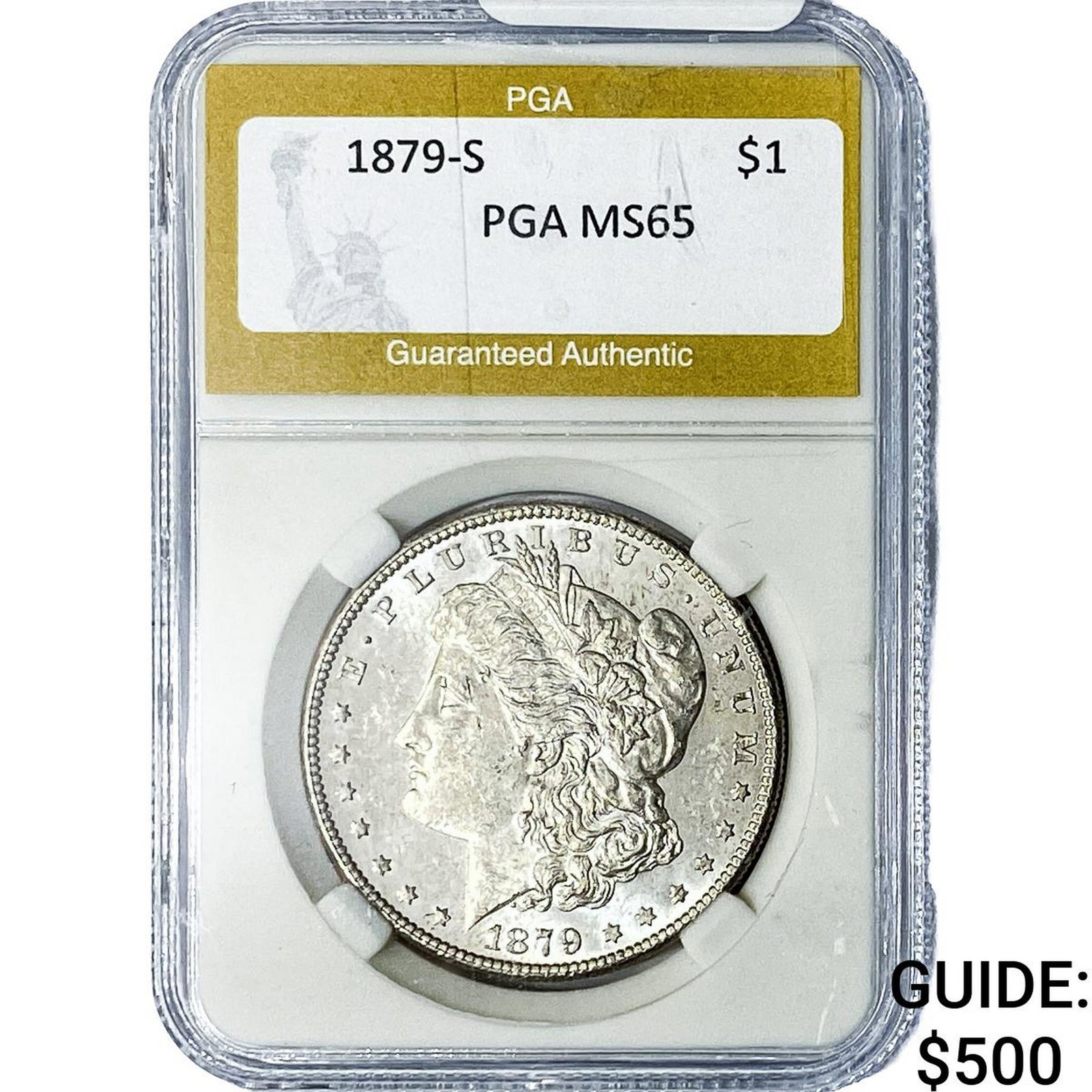 1879-S Morgan Silver Dollar PGA MS65: 1879-S Morgan Silver Dollar PGA MS65