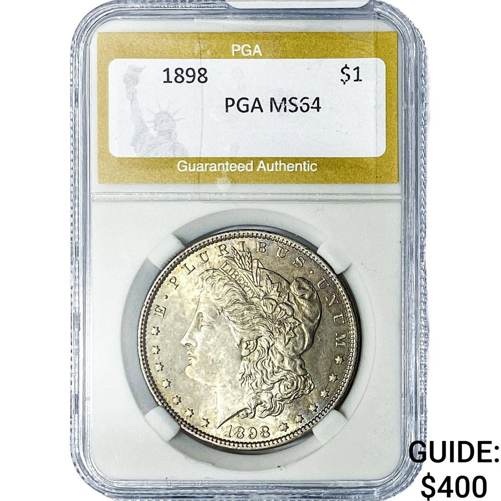 1898 Morgan Silver Dollar PGA MS64: 1898 Morgan Silver Dollar PGA MS64
