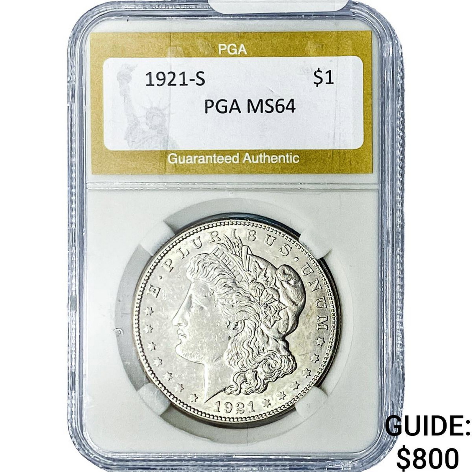 1921-S Morgan Silver Dollar PGA MS64 (1 of 2)