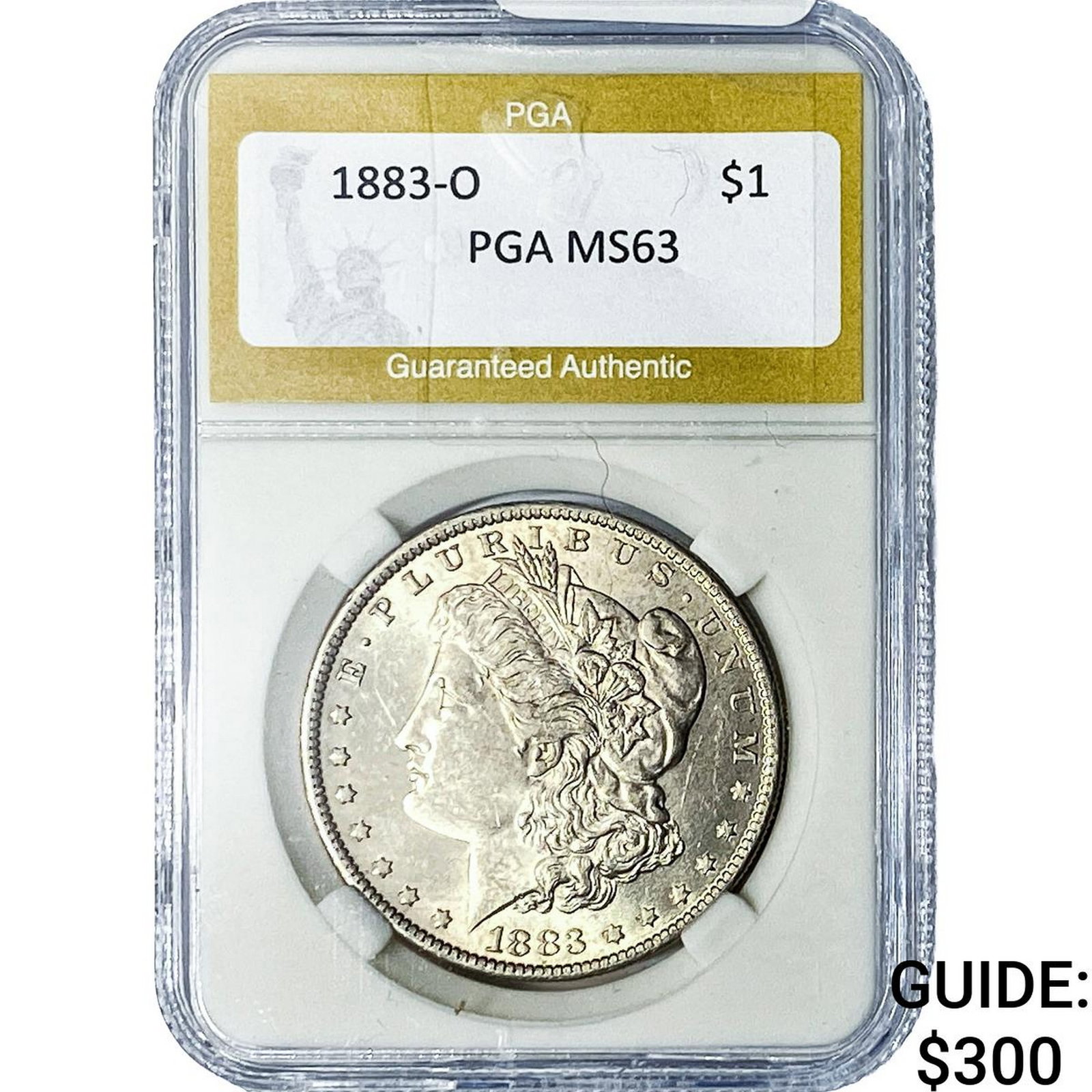 1883-O Morgan Silver Dollar PGA MS63: 1883-O Morgan Silver Dollar PGA MS63