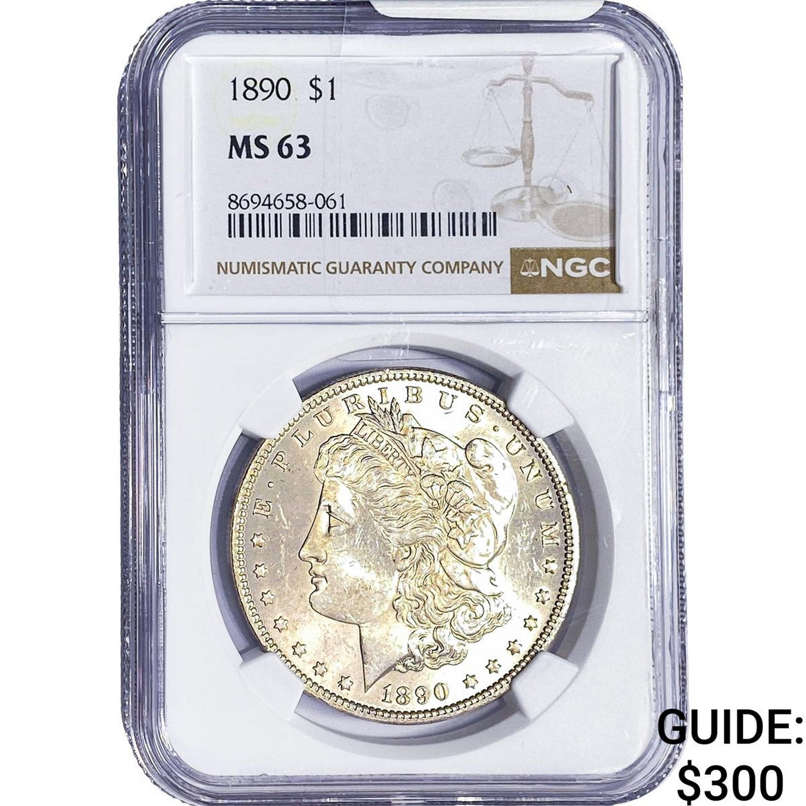 1890 Morgan Silver Dollar NGC MS63 (1 of 2)