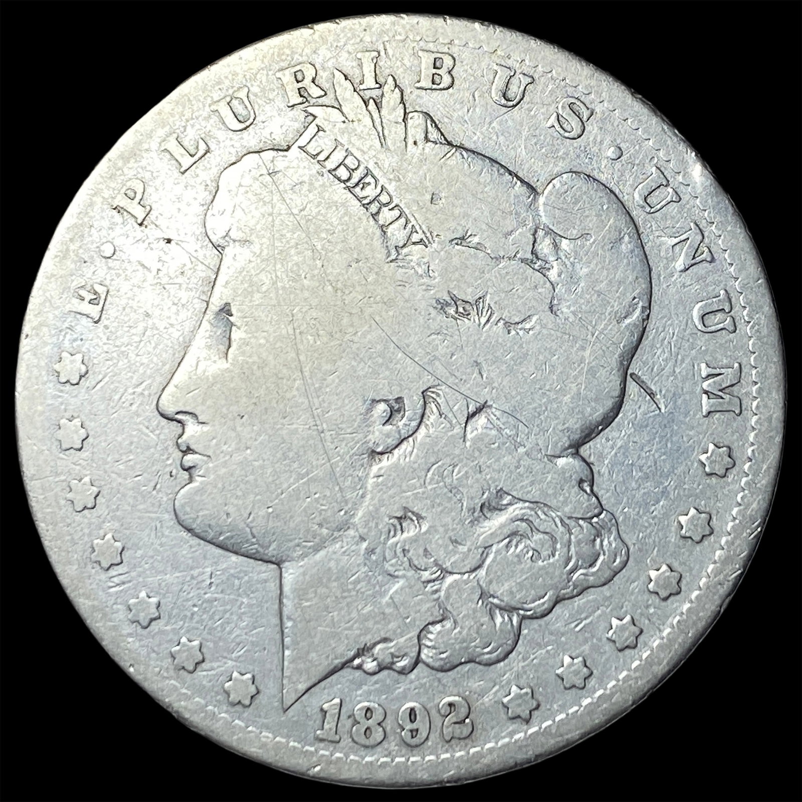 1892-CC Silver Morgan Dollar LIGHTLY CIRCULATED: 1892-CC Silver Morgan Dollar LIGHTLY CIRCULATED