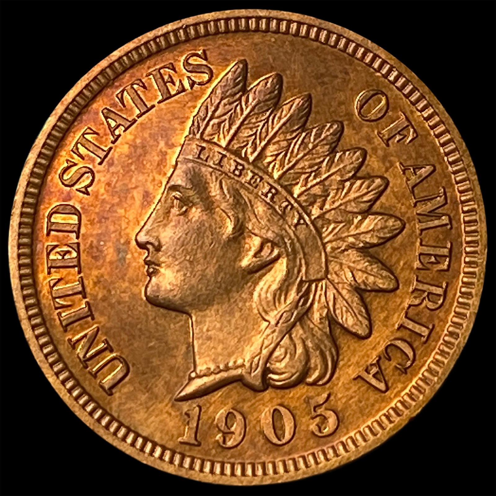 1905 Indian Head Cent ABOUT UNCIRCULATED (1 of 2)