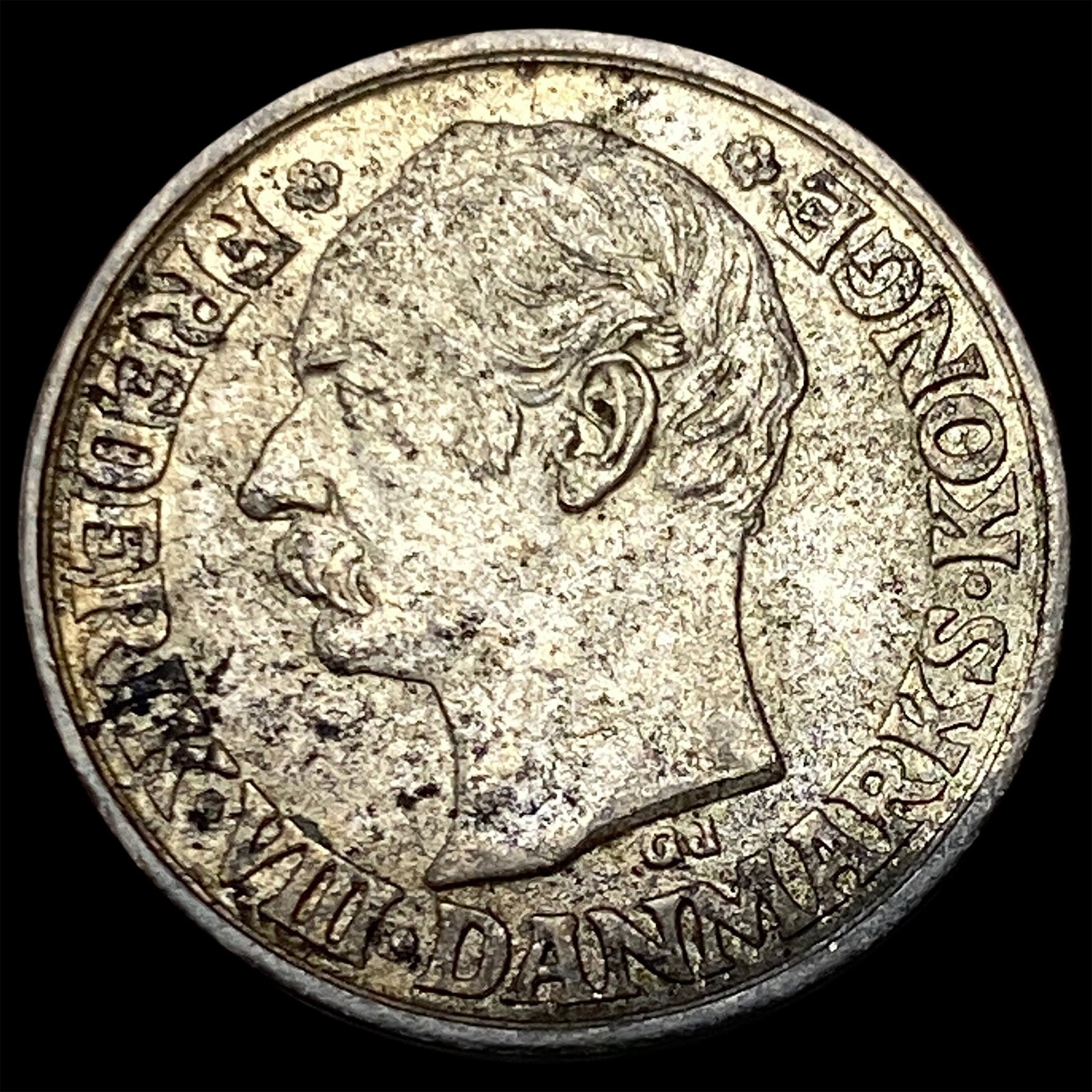 1907 Denmark Silver 10 Ore - Frederick VIII NEARLY UNCIRCULATED (1 of 2)