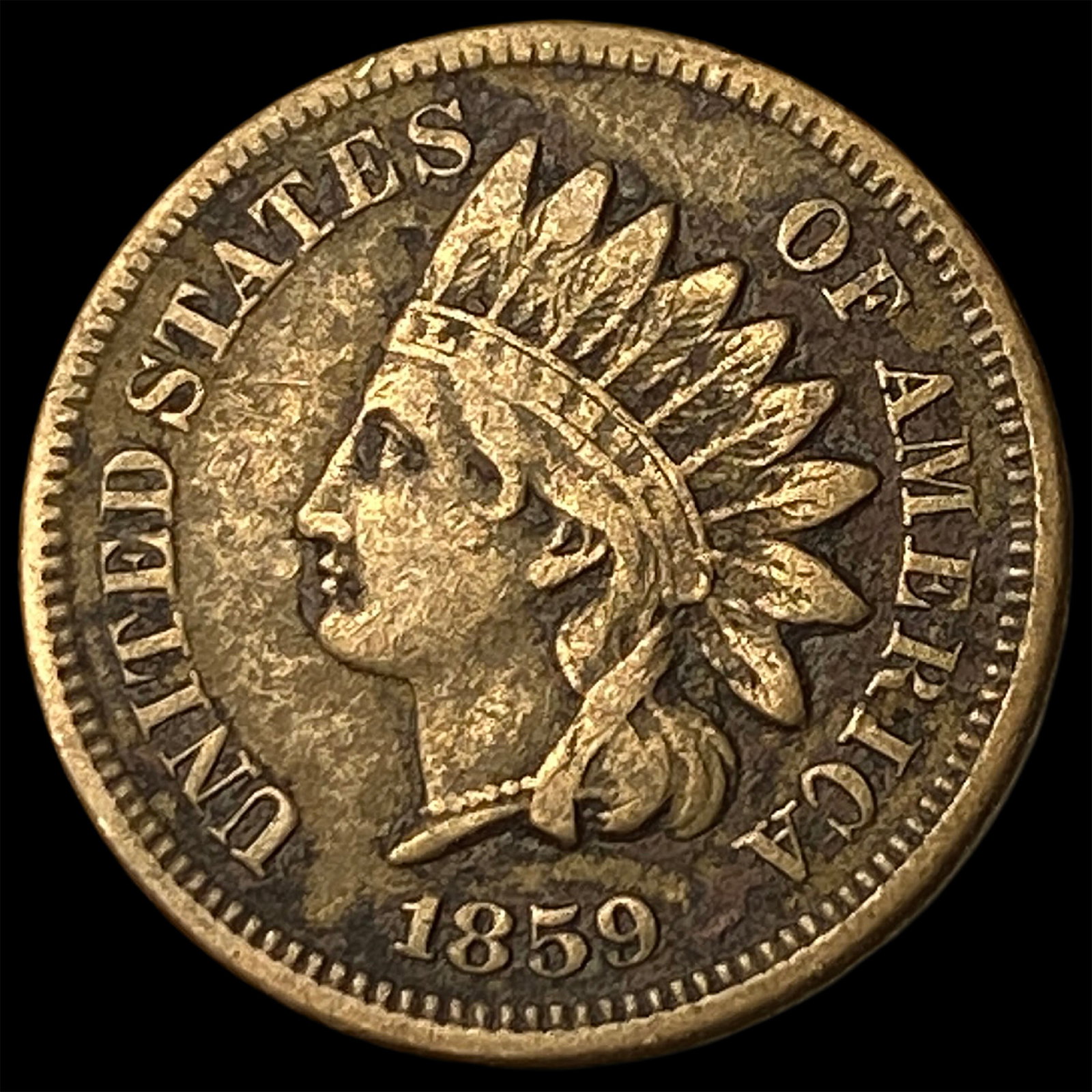1859 Indian Head Cent LIGHTLY CIRCULATED: 1859 Indian Head Cent LIGHTLY CIRCULATED