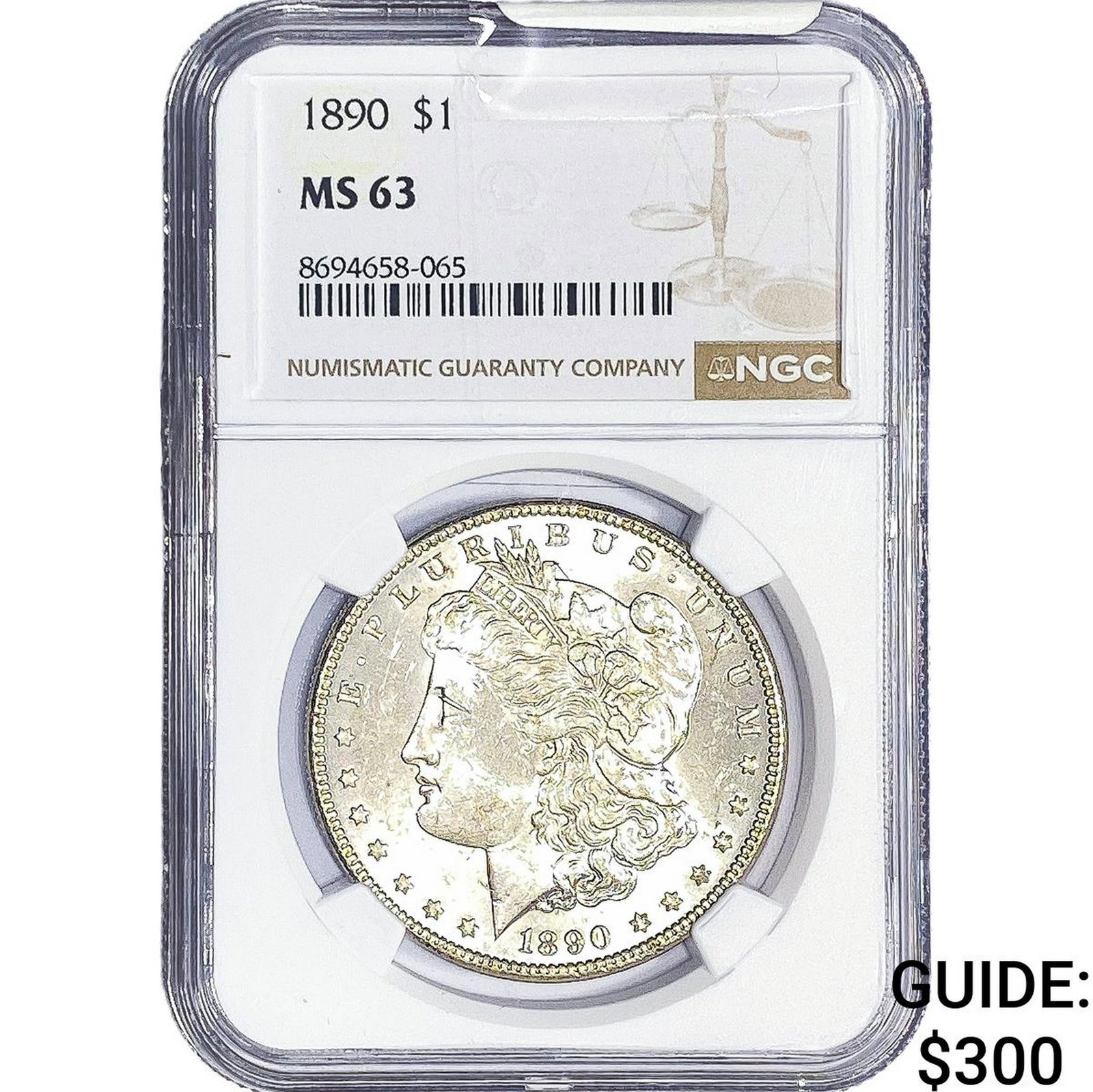 1890 Morgan Silver Dollar NGC MS63 (1 of 2)
