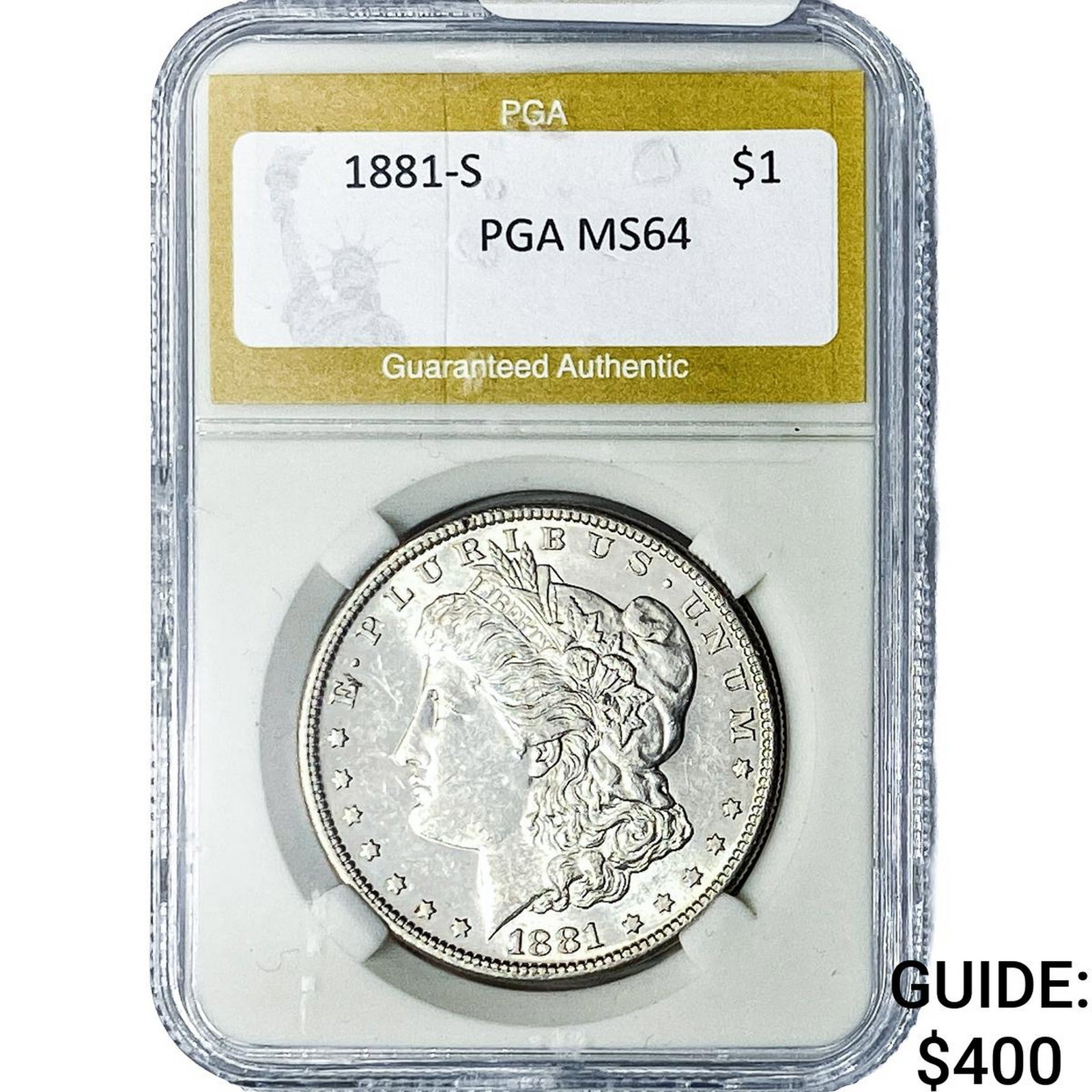 1881-S Morgan Silver Dollar PGA MS64 (1 of 2)