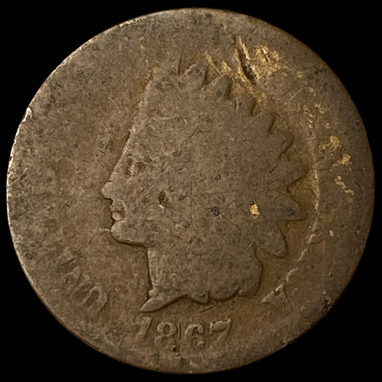 1867 Indian Head Cent NICELY CIRCULATED: 1867 Indian Head Cent NICELY CIRCULATED