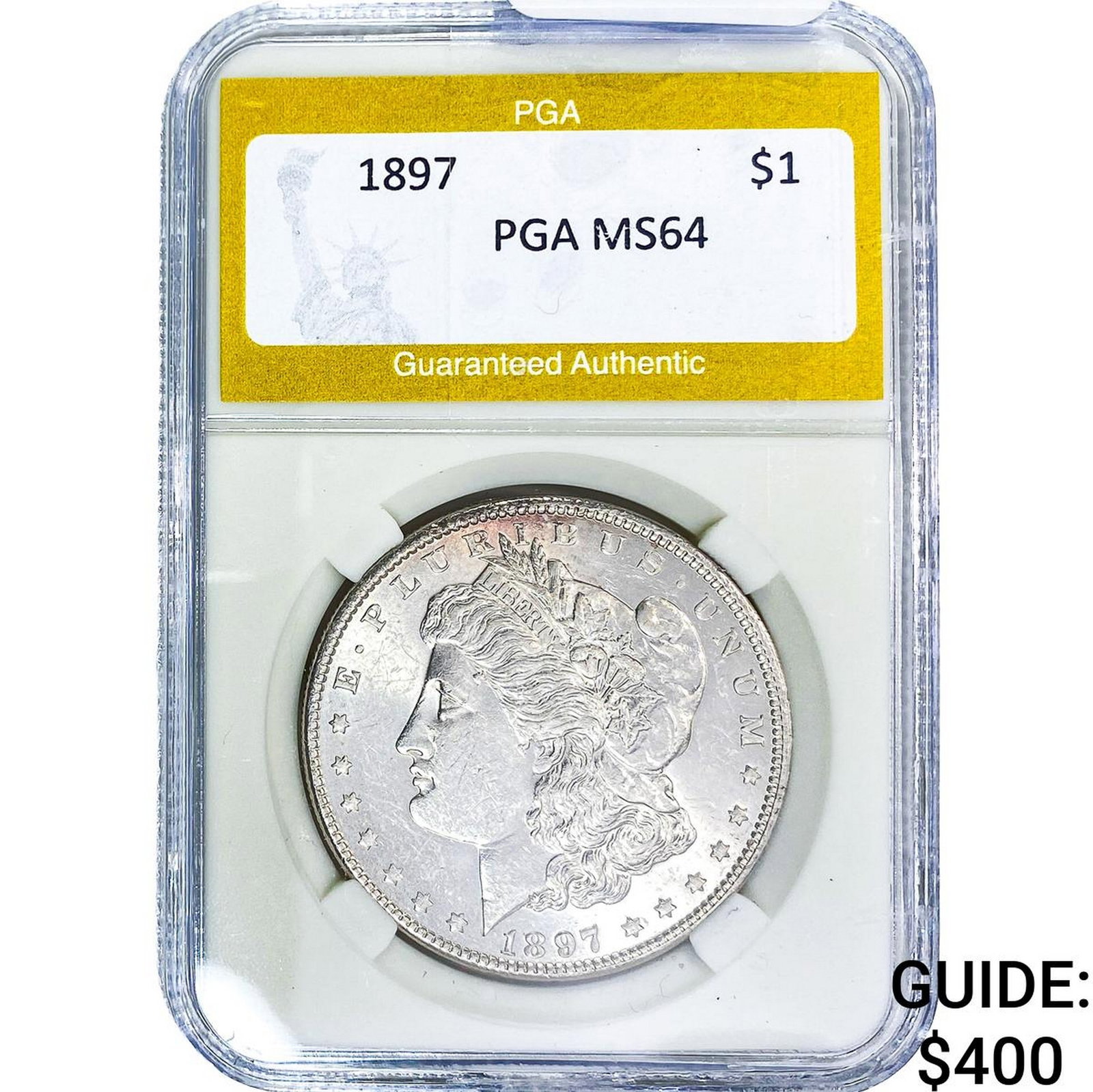 1897 Morgan Silver Dollar PGA MS64: 1897 Morgan Silver Dollar PGA MS64