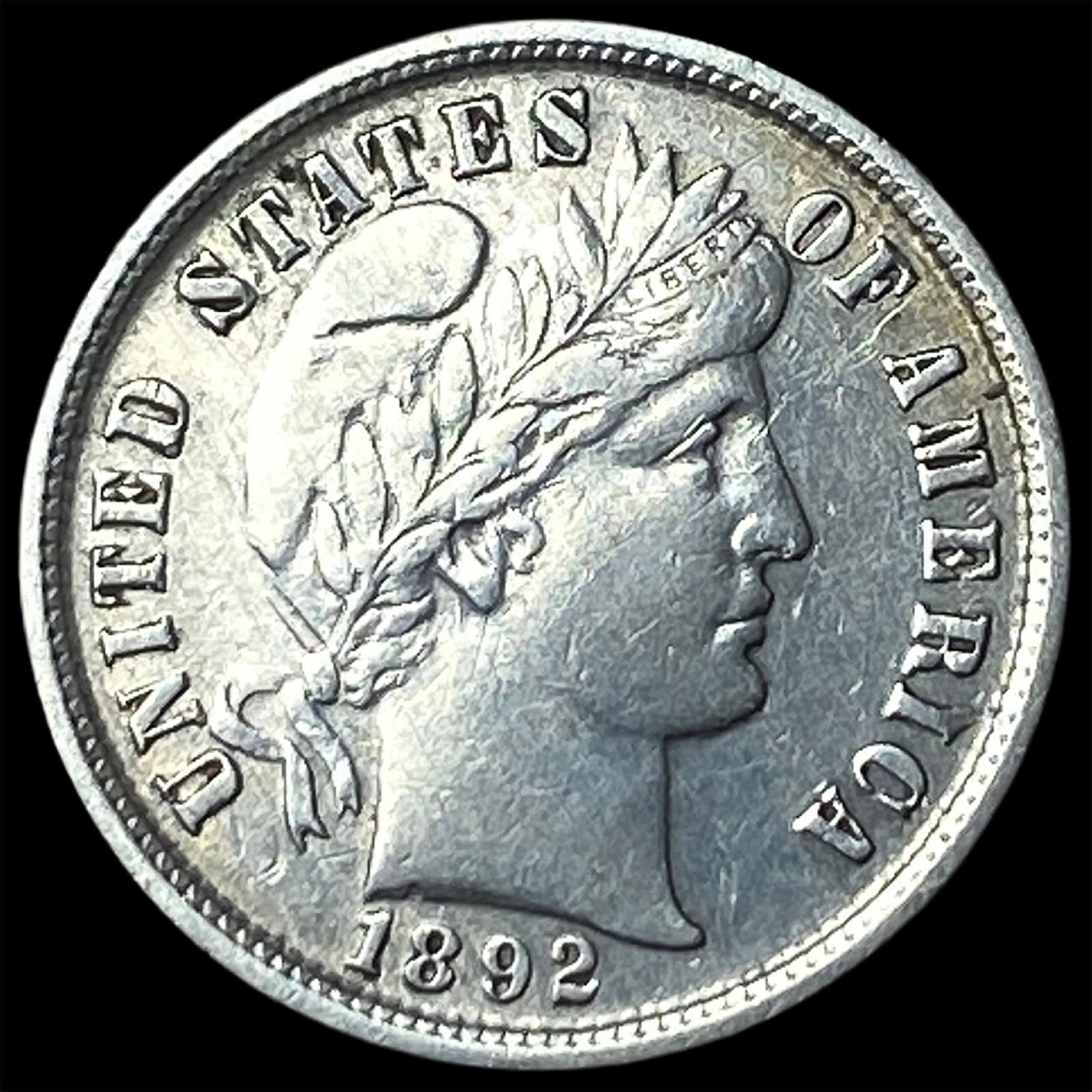 1892 Silver Barber Dime CHOICE AU: 1892 Silver Barber Dime CHOICE AU