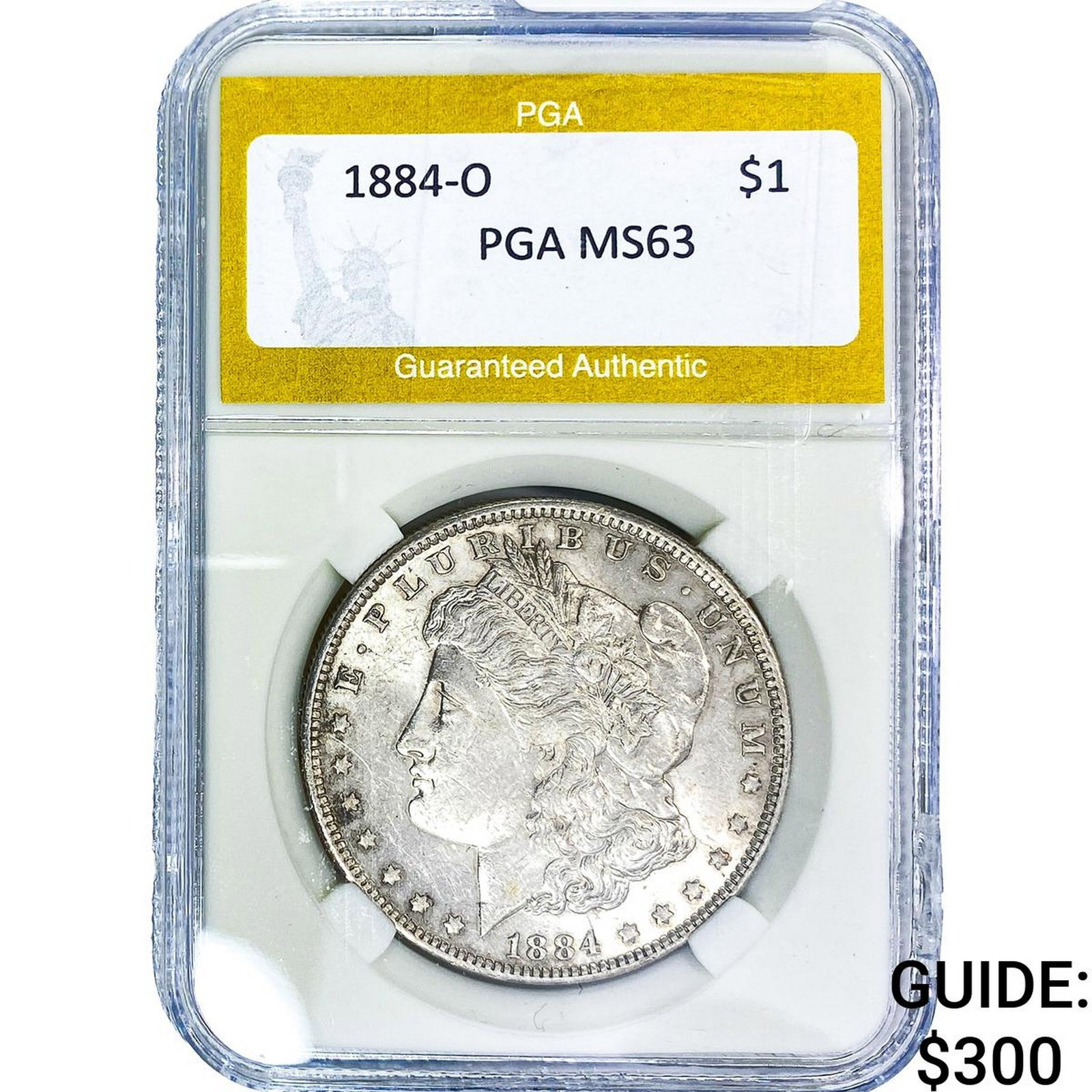 1884-O Morgan Silver Dollar PGA MS63: 1884-O Morgan Silver Dollar PGA MS63