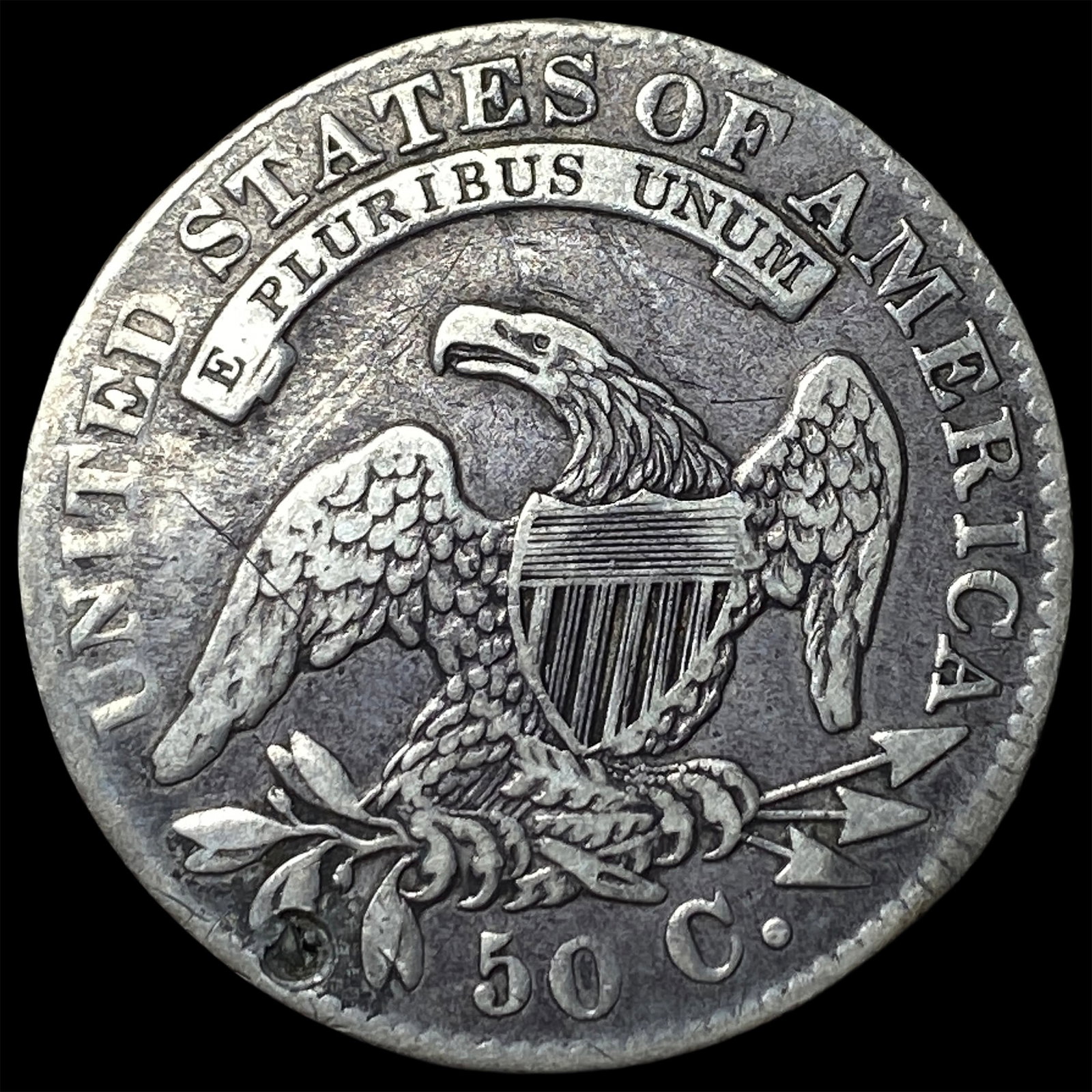 1833 Silver Capped Bust Half Dollar LIGHTLY CIRCULATED - 2
