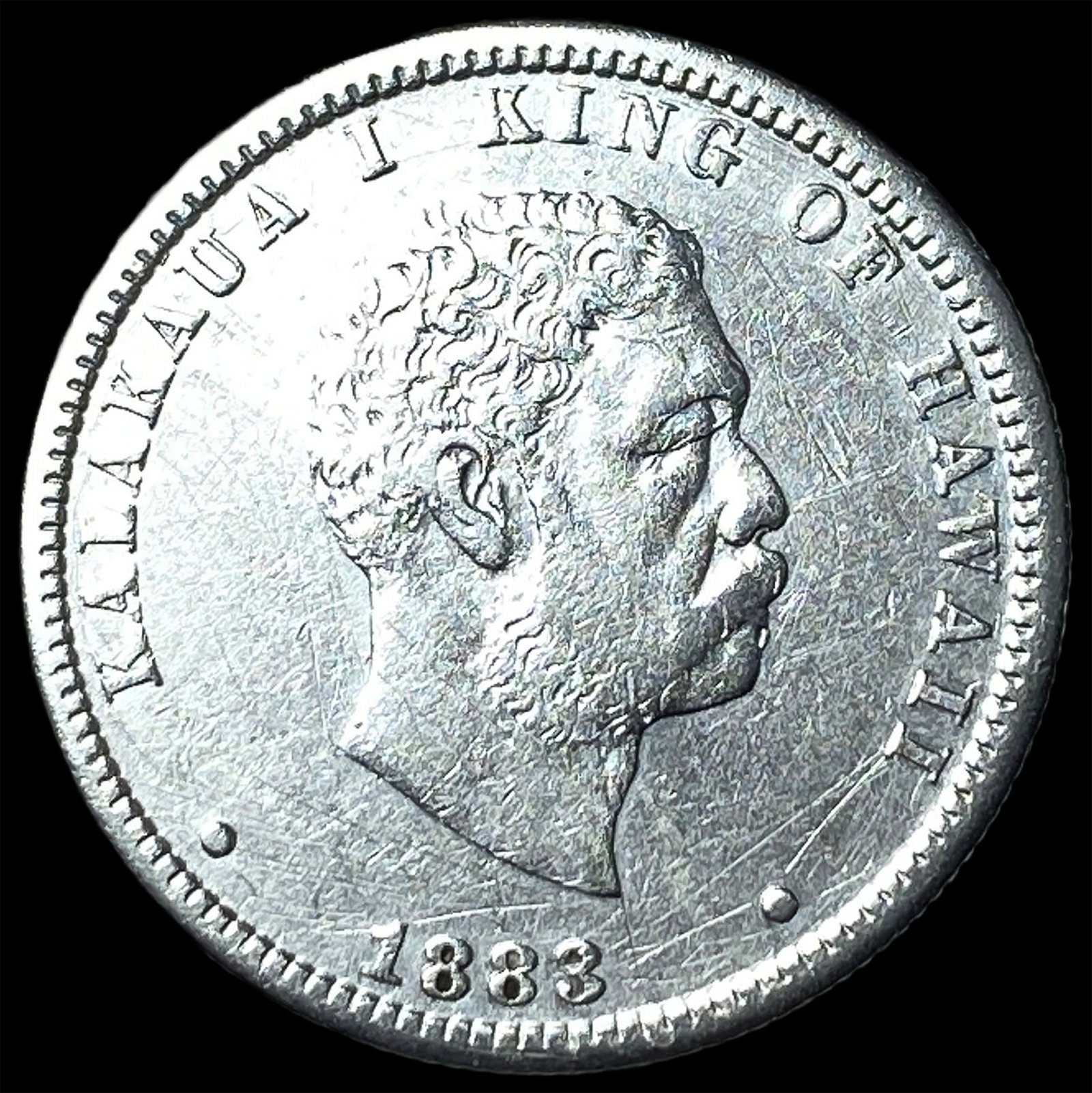 1883 Hawaii Silver 1/4 Dollar HIGH GRADE (1 of 2)