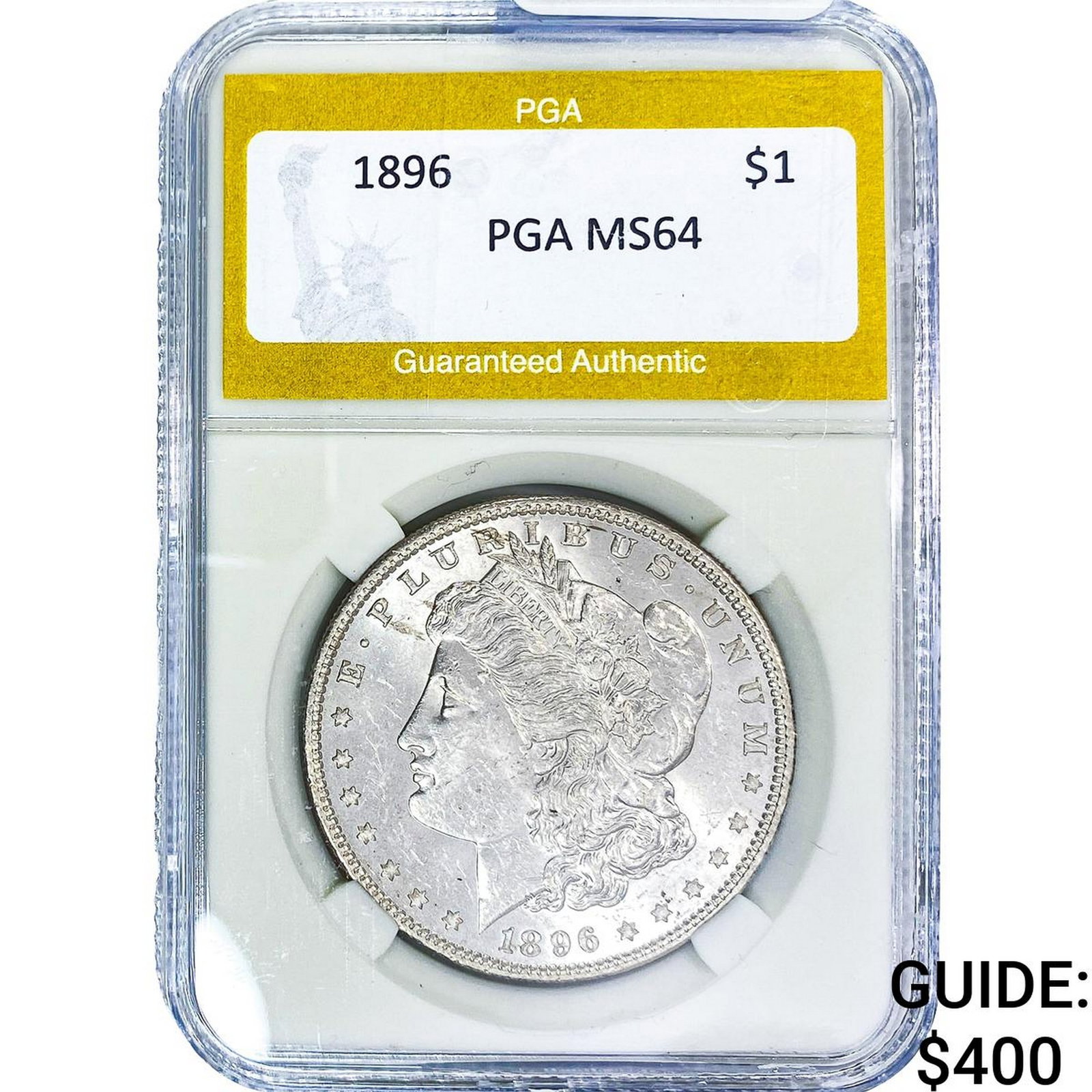 1896 Morgan Silver Dollar PGA MS64: 1896 Morgan Silver Dollar PGA MS64
