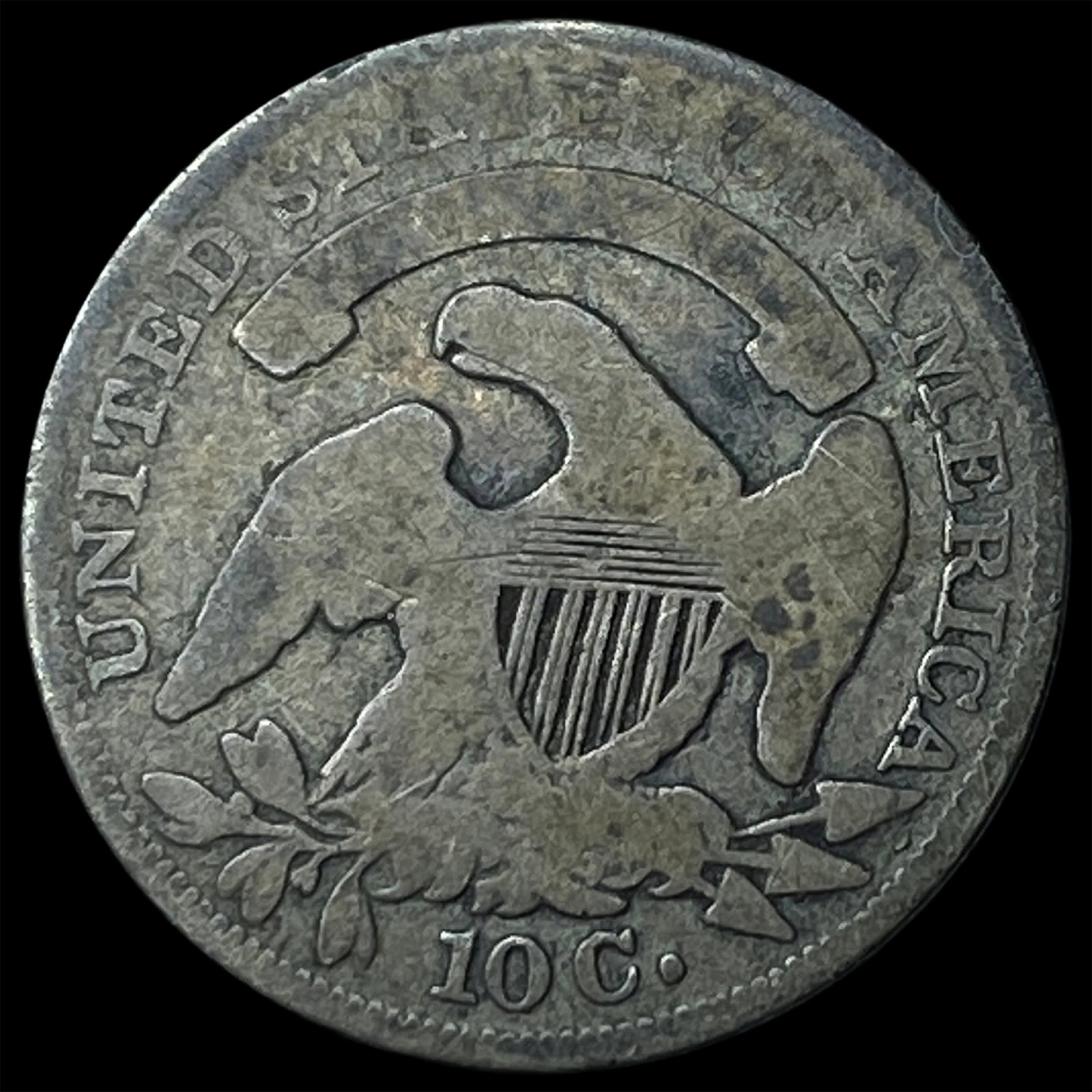 1835 Capped Bust Silver Dime NICELY CIRCULATED - 2