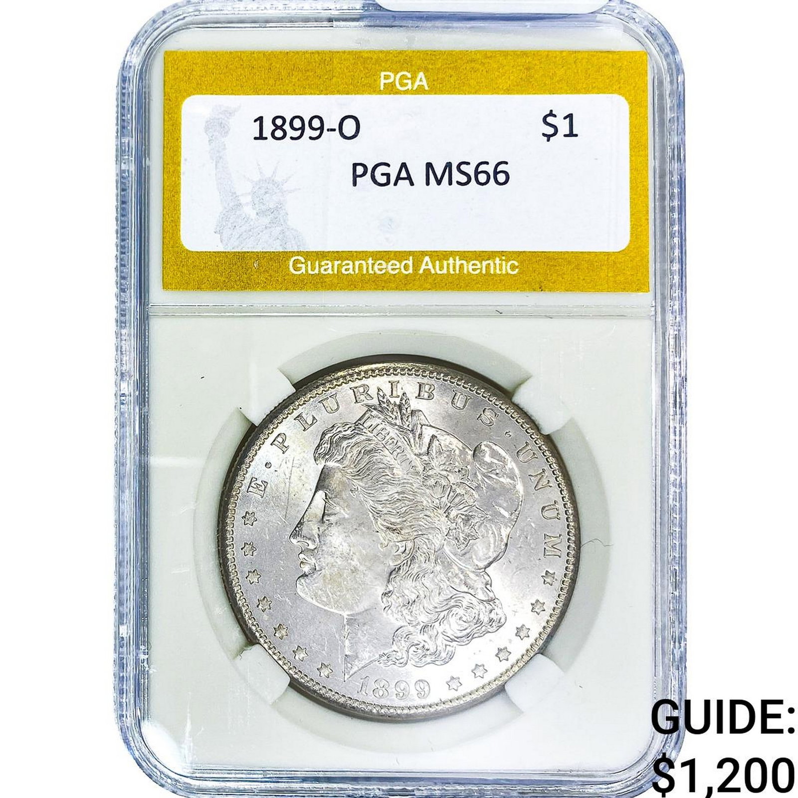 1899-O Morgan Silver Dollar PGA MS66: 1899-O Morgan Silver Dollar PGA MS66