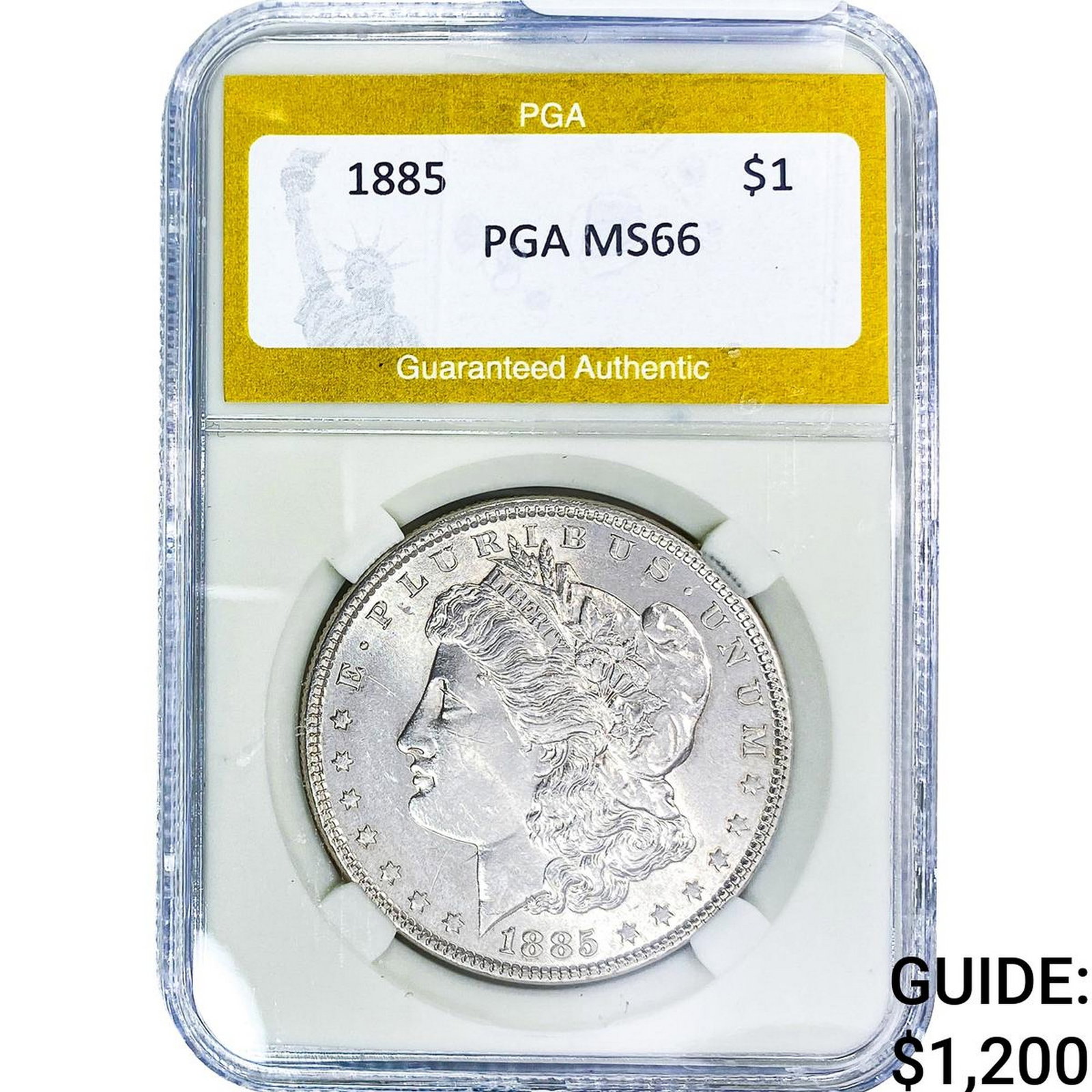 1885 Morgan Silver Dollar PGA MS66: 1885 Morgan Silver Dollar PGA MS66
