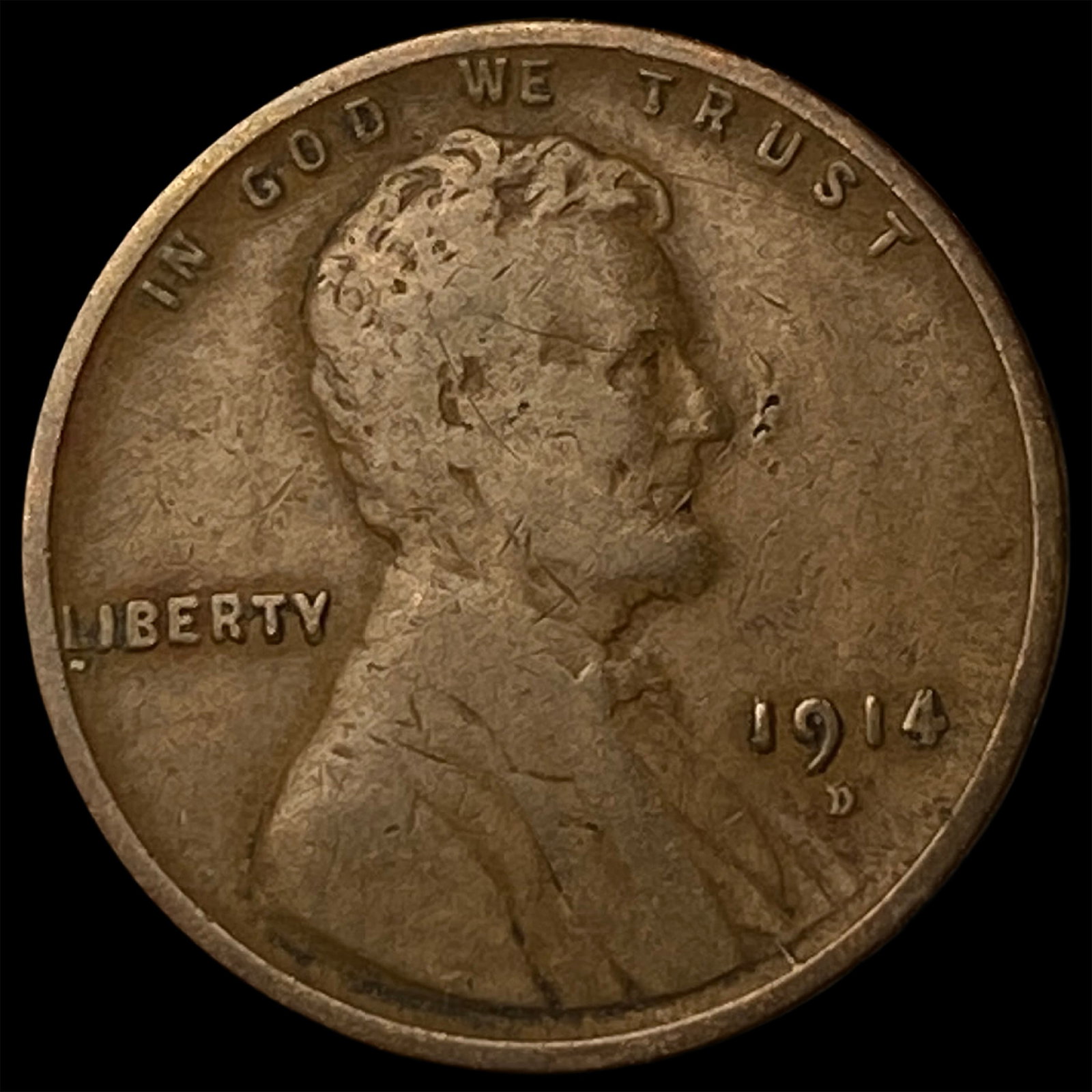 1914-D Lincoln Wheat Cent LIGHTLY CIRCULATED (1 of 2)