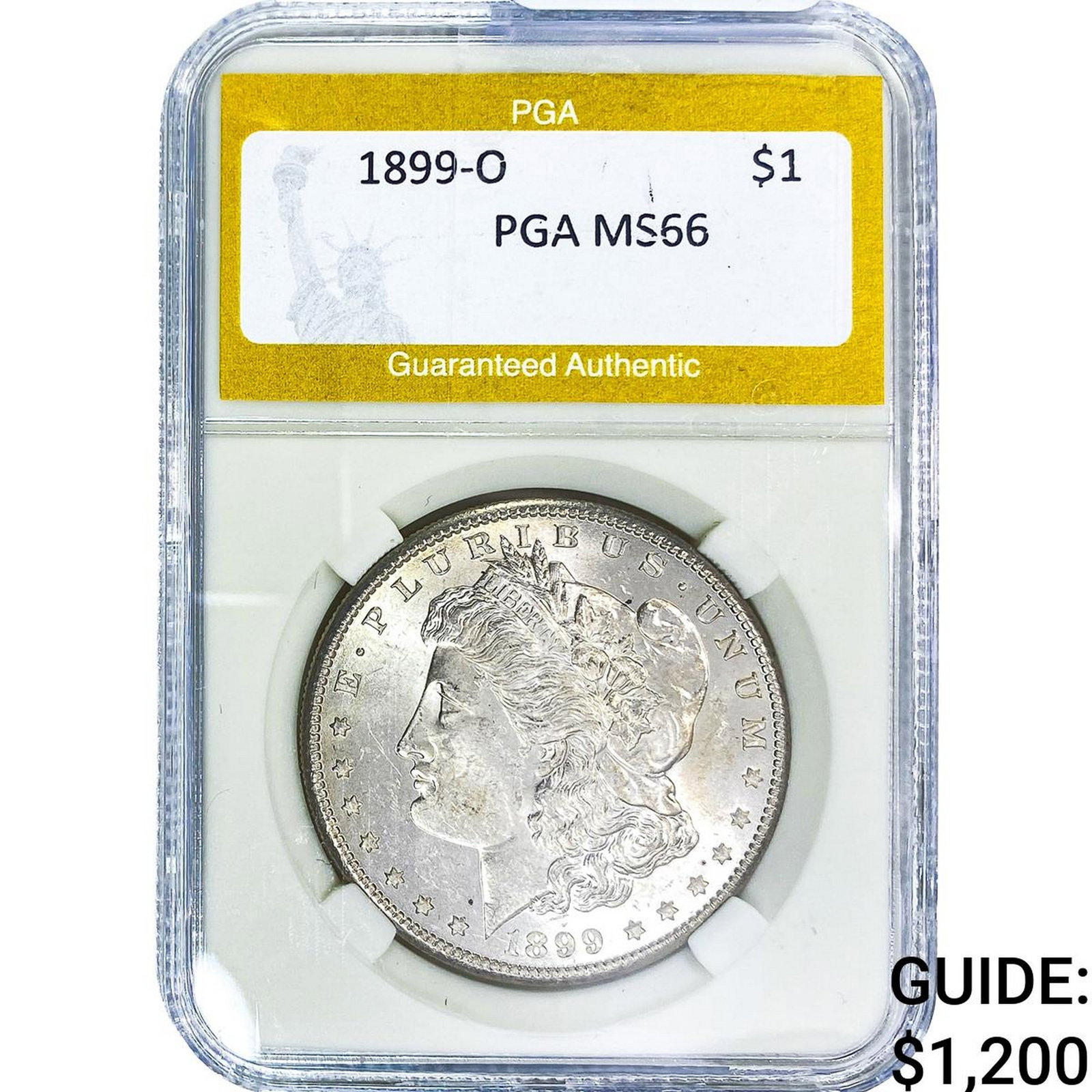 1899-O Morgan Silver Dollar PGA MS66: 1899-O Morgan Silver Dollar PGA MS66