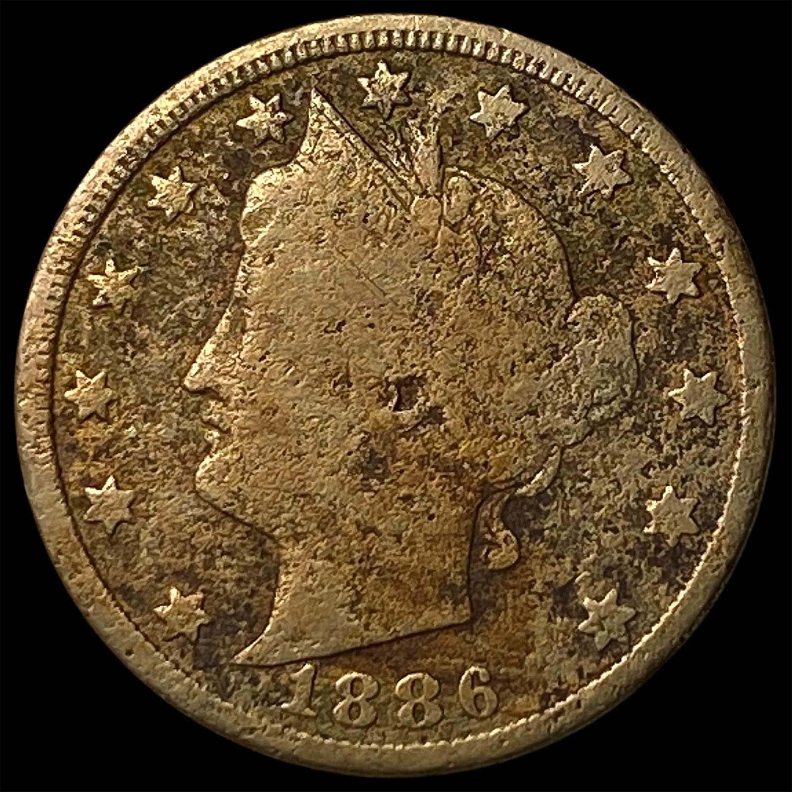 1886 Liberty Head Nickel NICELY CIRCULATED (1 of 2)