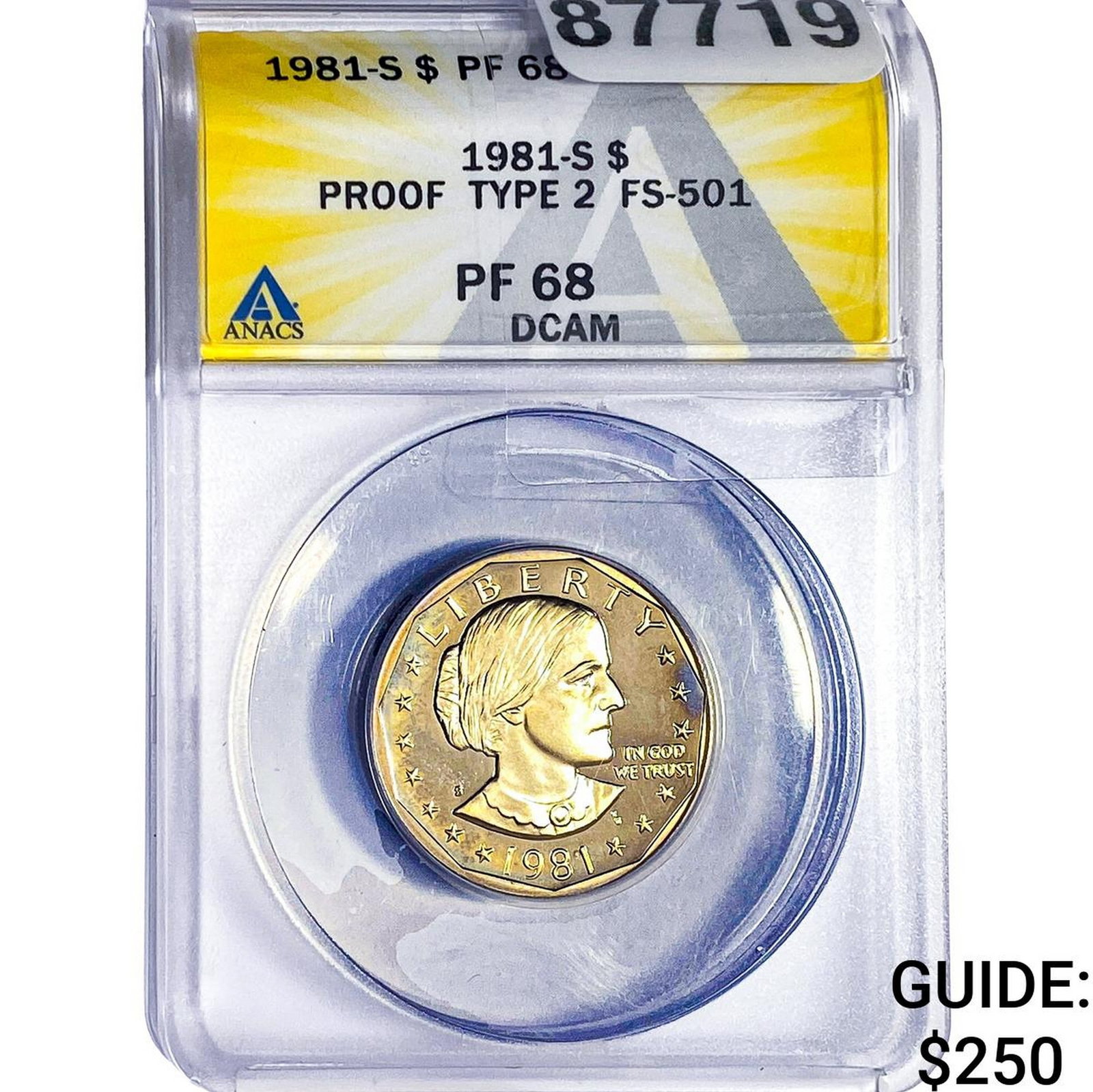 1981-S Susan B. Anthony $1 Type 2 ANACS PF68 DCAM (1 of 2)