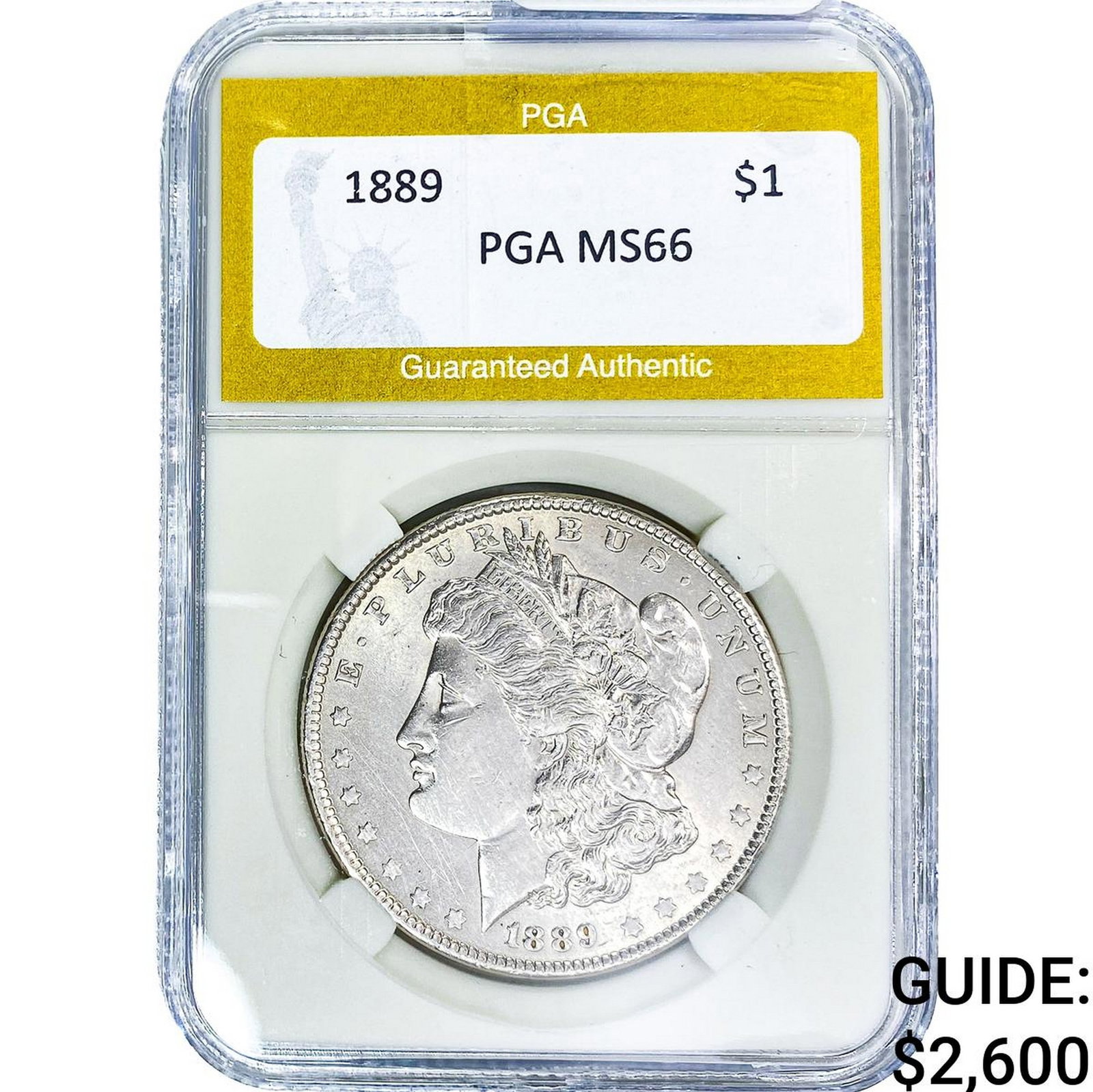1889 Morgan Silver Dollar PGA MS66: 1889 Morgan Silver Dollar PGA MS66