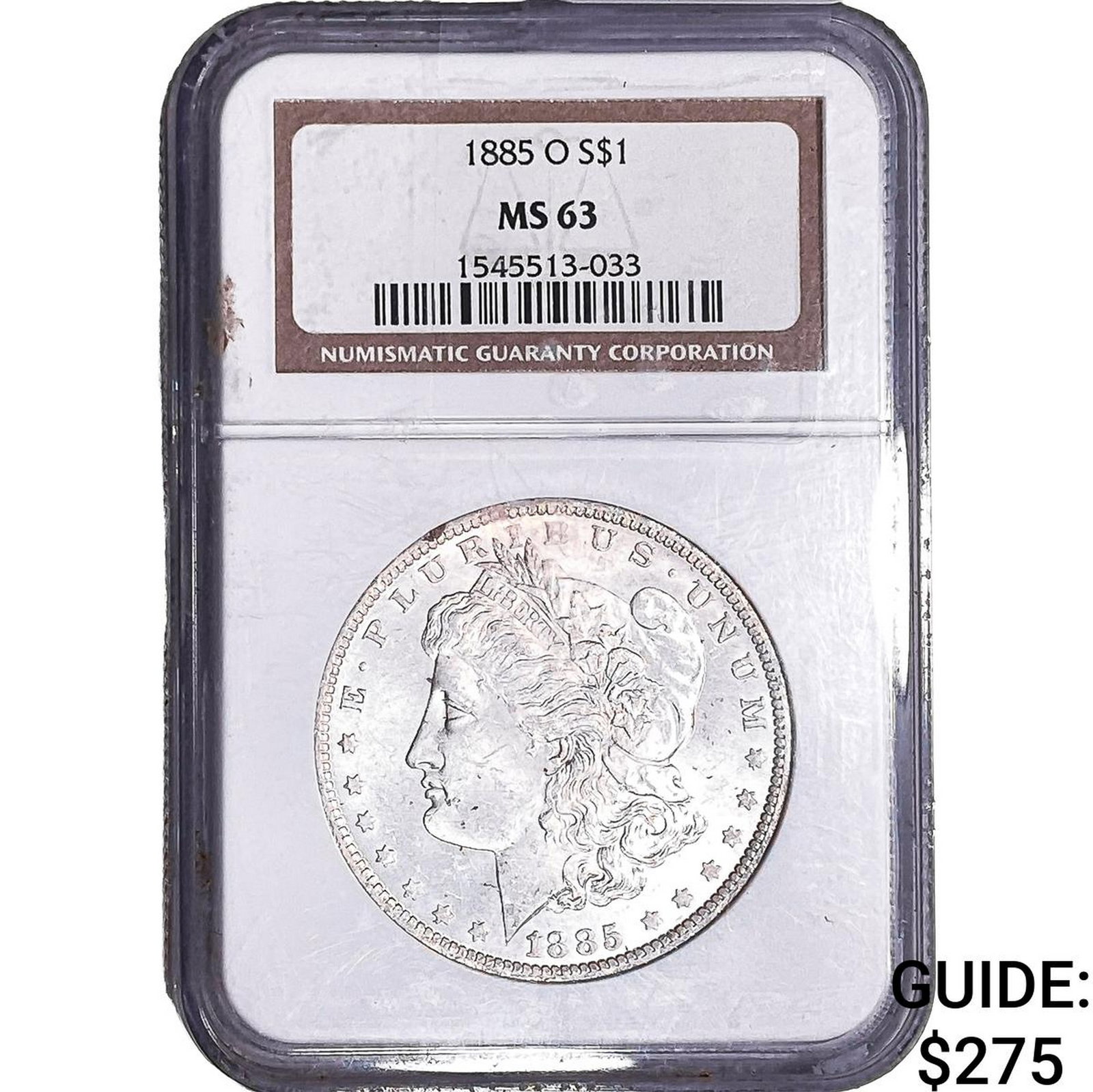 1885-O Morgan Silver Dollar NGC MS63: 1885-O Morgan Silver Dollar NGC MS63