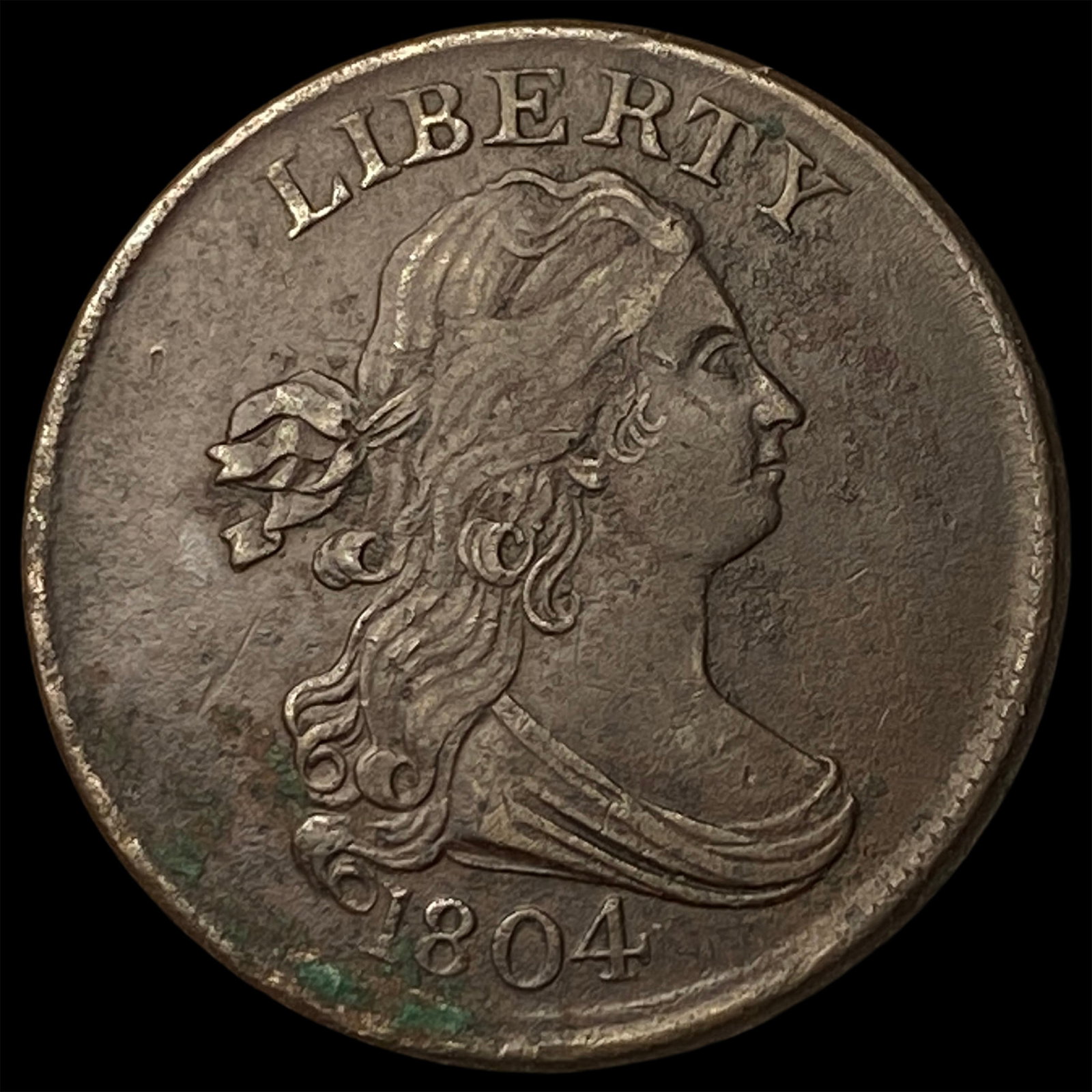 1804 Copper Half Cent CLOSELY UNCIRCULATED: 1804 Copper Half Cent CLOSELY UNCIRCULATED