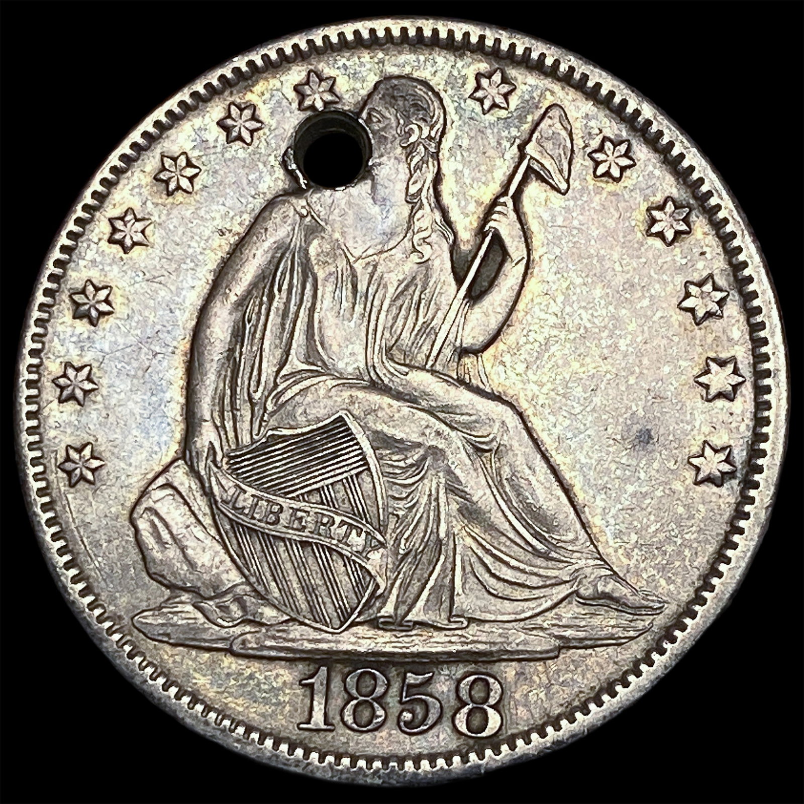 1858 Seated Liberty Half Dollar HIGH GRADE: 1858 Seated Liberty Half Dollar HIGH GRADE