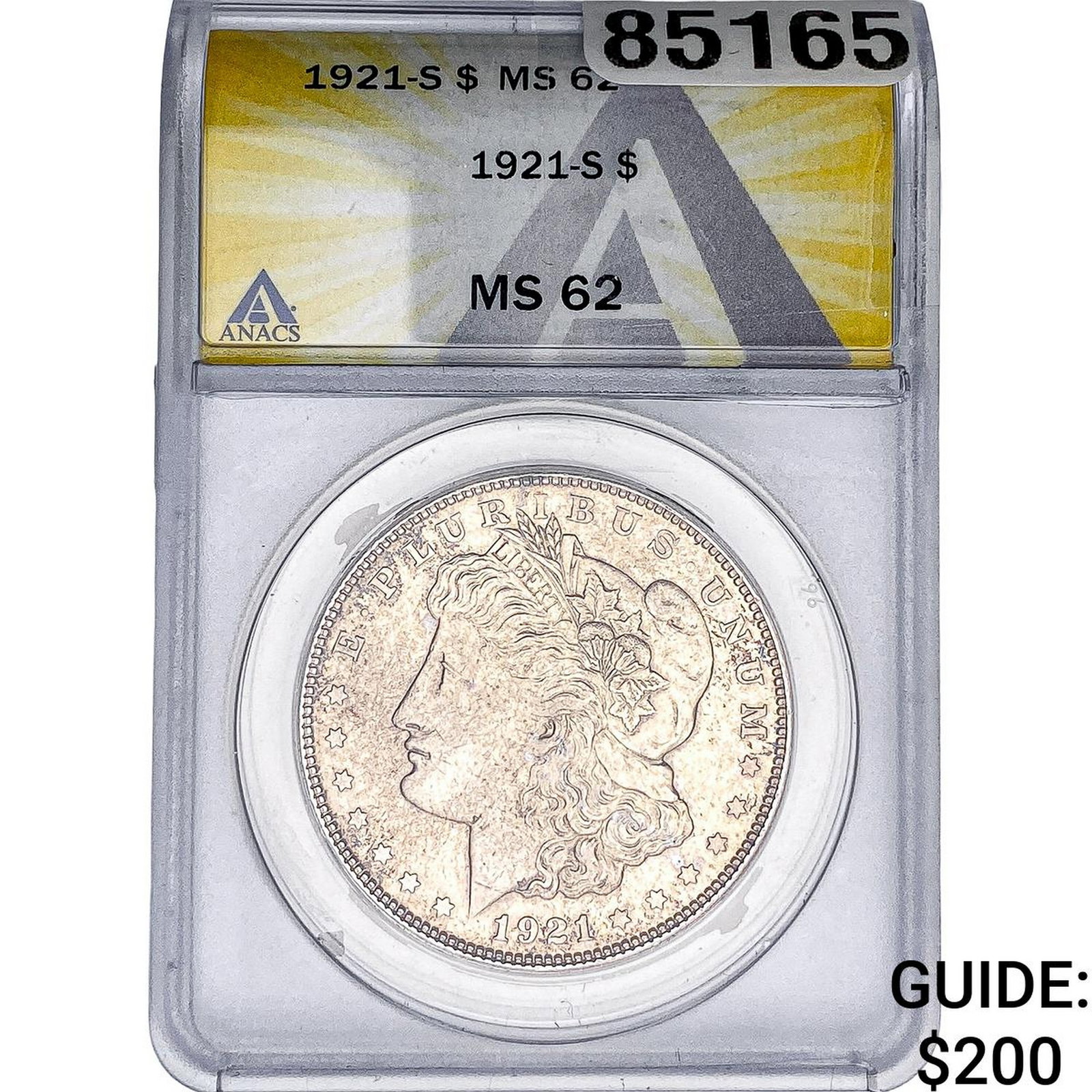 1921-S Morgan Silver Dollar ANACS MS62 (1 of 2)