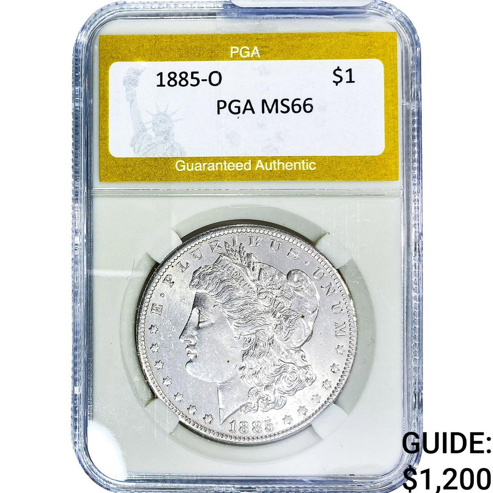 1885-O Morgan Silver Dollar PGA MS66: 1885-O Morgan Silver Dollar PGA MS66