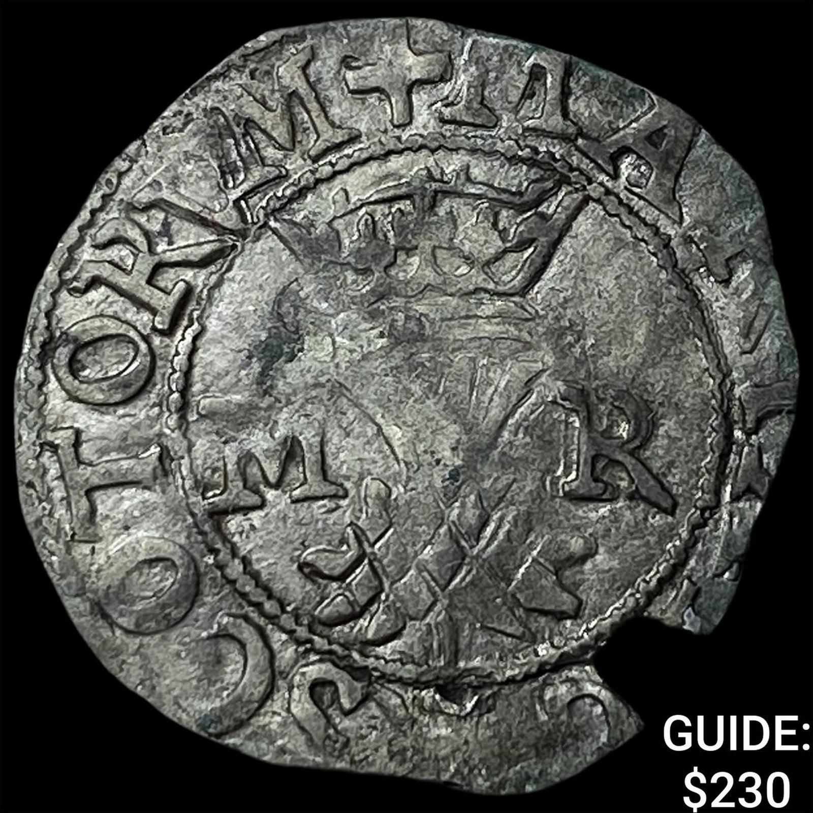 Scottland Mary 1542-67 Silver Bawbee [6 Pence]: Scottland Mary 1542-67 Silver Bawbee [6 Pence]