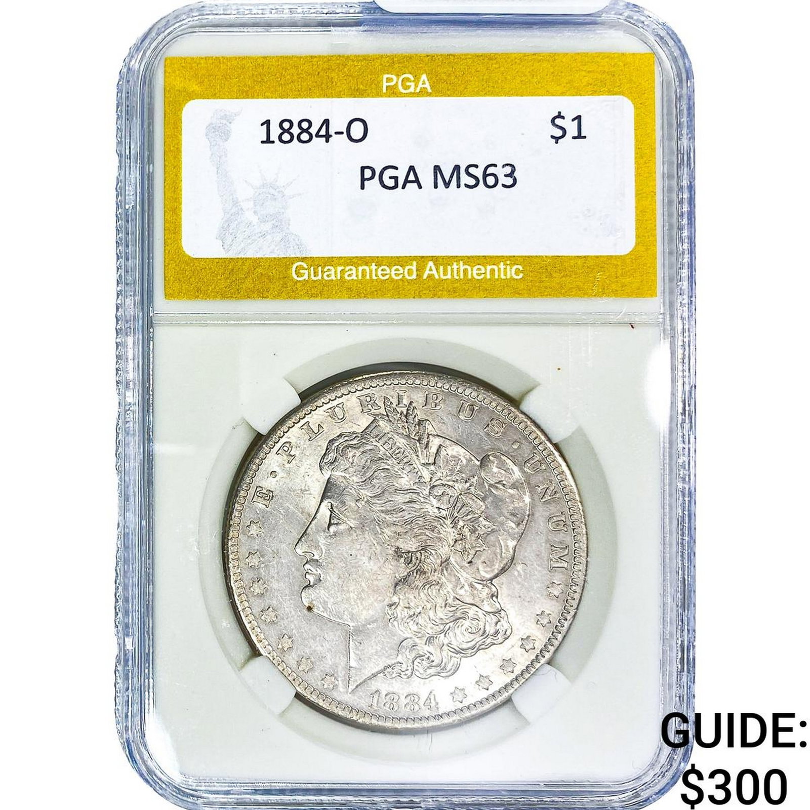 1884-O Morgan Silver Dollar PGA MS63: 1884-O Morgan Silver Dollar PGA MS63