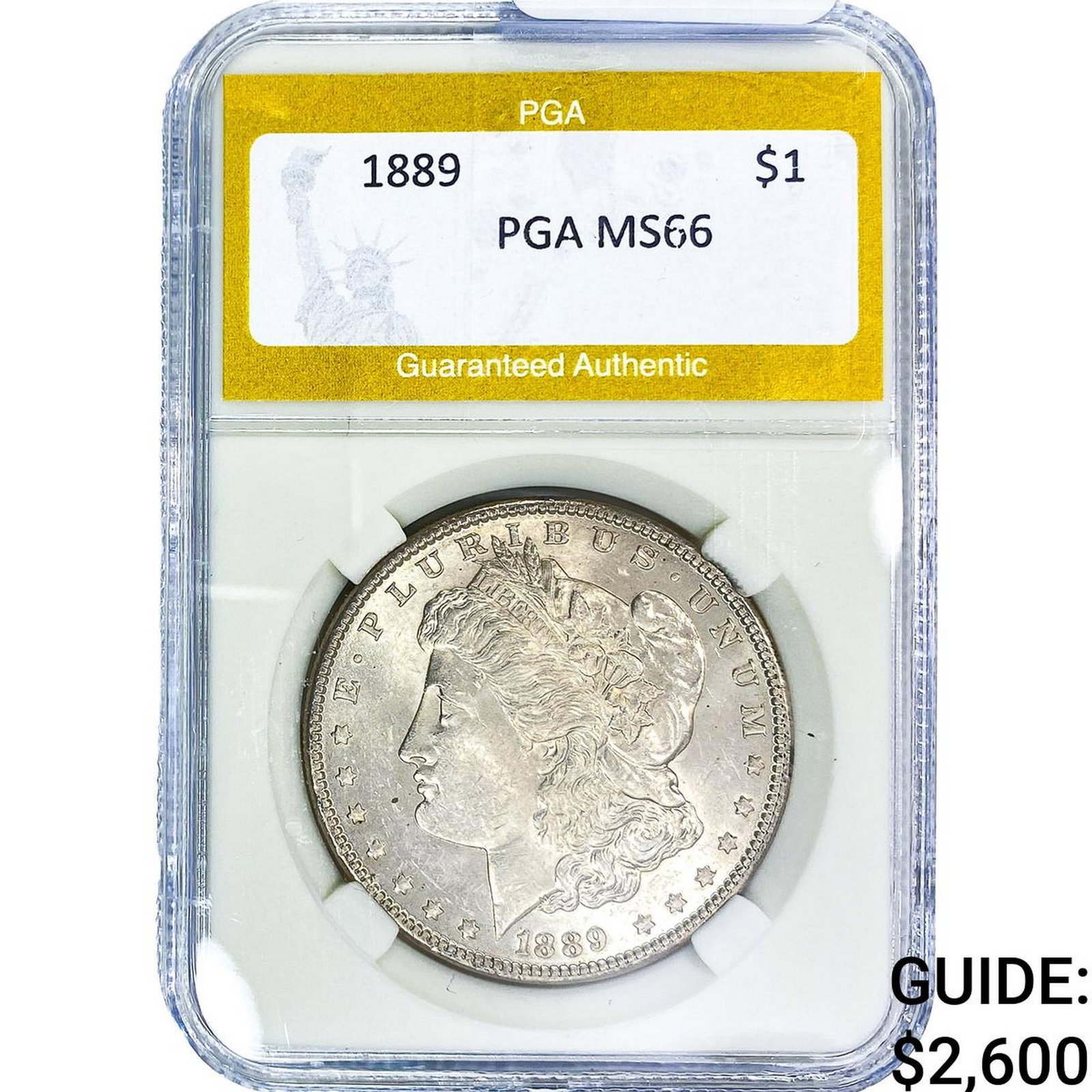 1889 Morgan Silver Dollar PGA MS66: 1889 Morgan Silver Dollar PGA MS66
