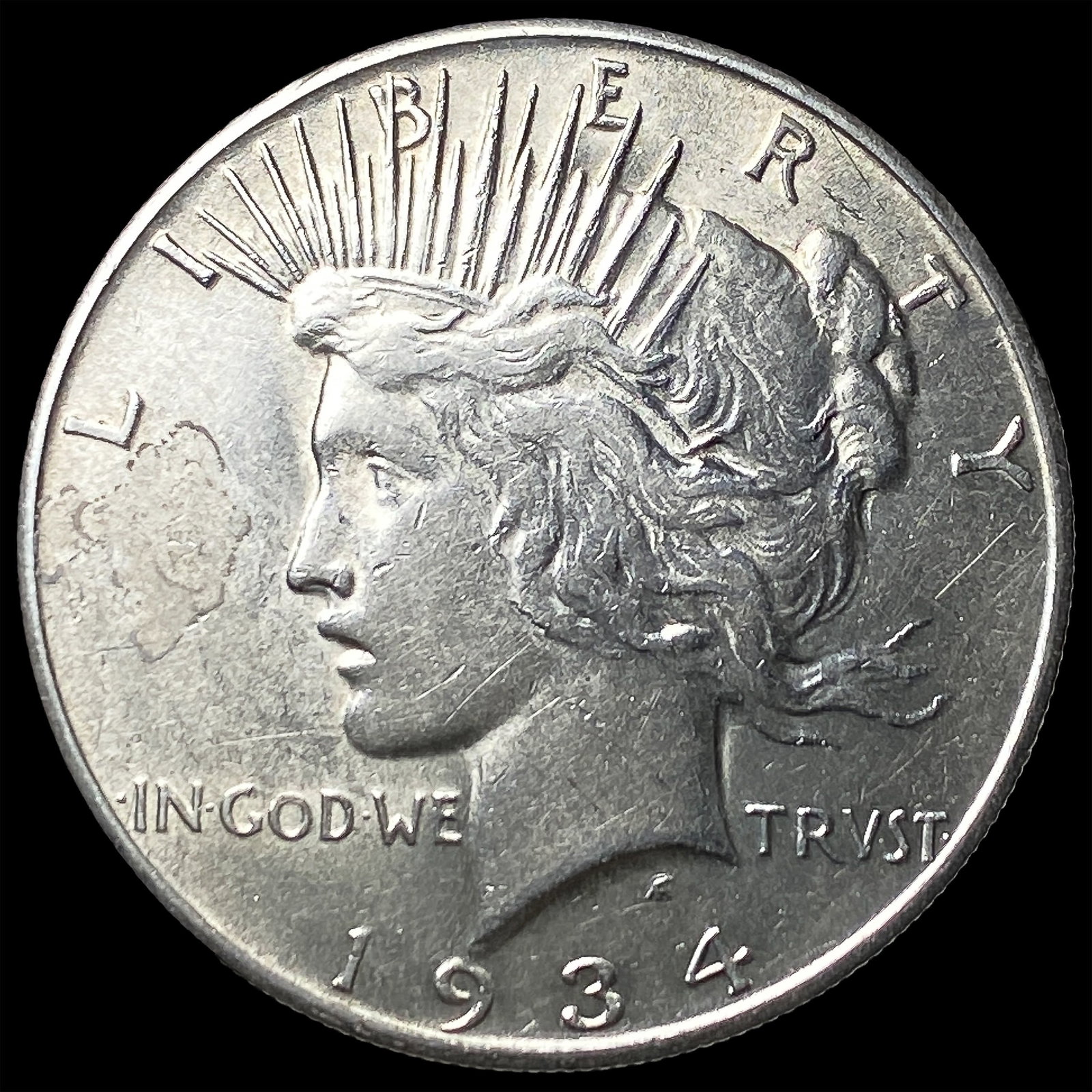 1934-S Silver Peace Dollar CLOSELY UNCIRCULATED: 1934-S Silver Peace Dollar CLOSELY UNCIRCULATED